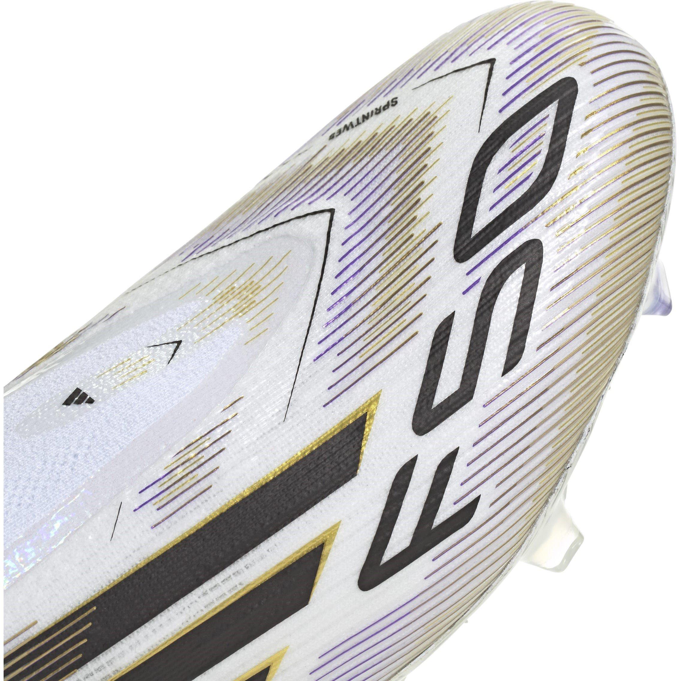 Weiß/Schwarz/Gold - adidas - F50 Elite Laceless Adults Firm Ground Football Boots - 8