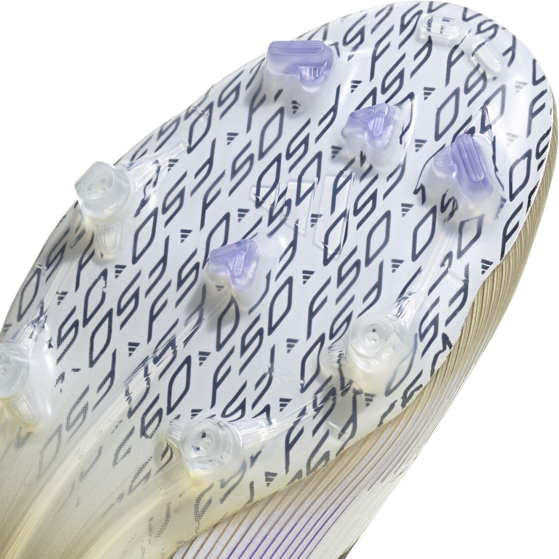 Weiß/Schwarz/Gold - adidas - F50 Elite Laceless Adults Firm Ground Football Boots - 9