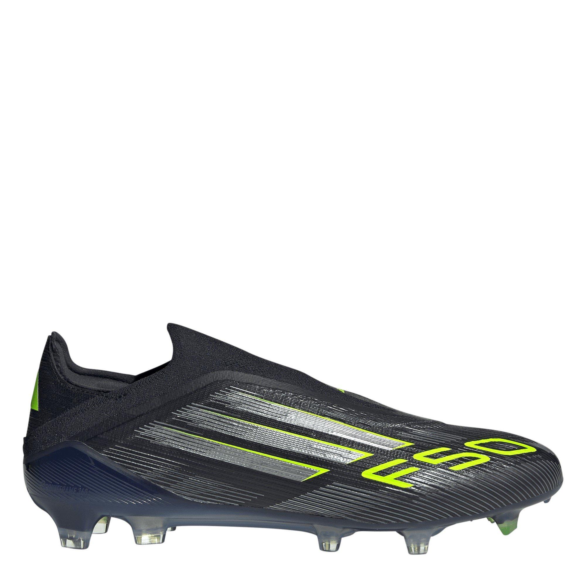 Adidas Men's F50 Elite Laceless Adults Firm Ground Football Boots - Black/Lemon - 12 (47.3)