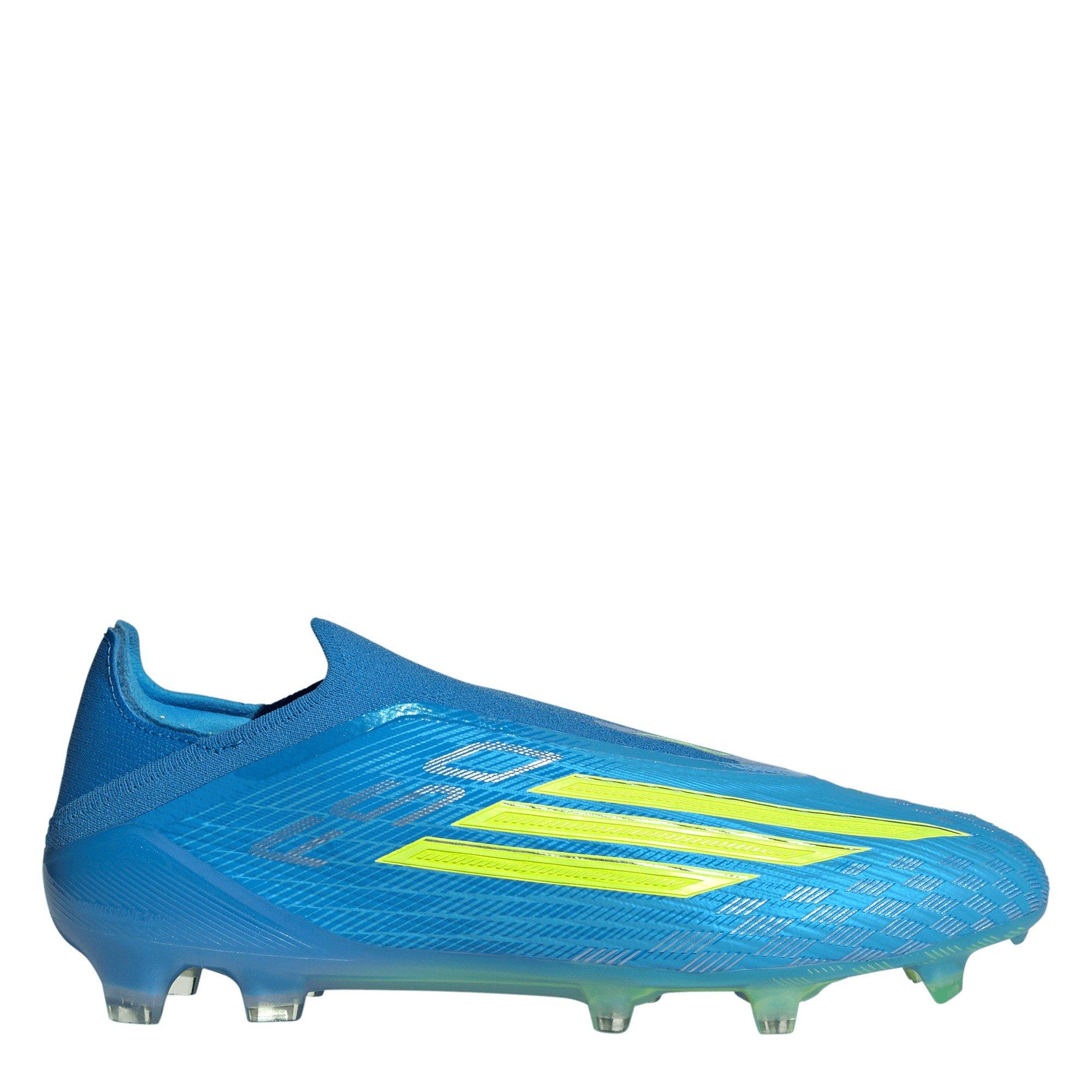 Adidas Men's F50 Elite Laceless Adults Firm Ground Football Boots - Blue/Yellow - 10 (44.7)