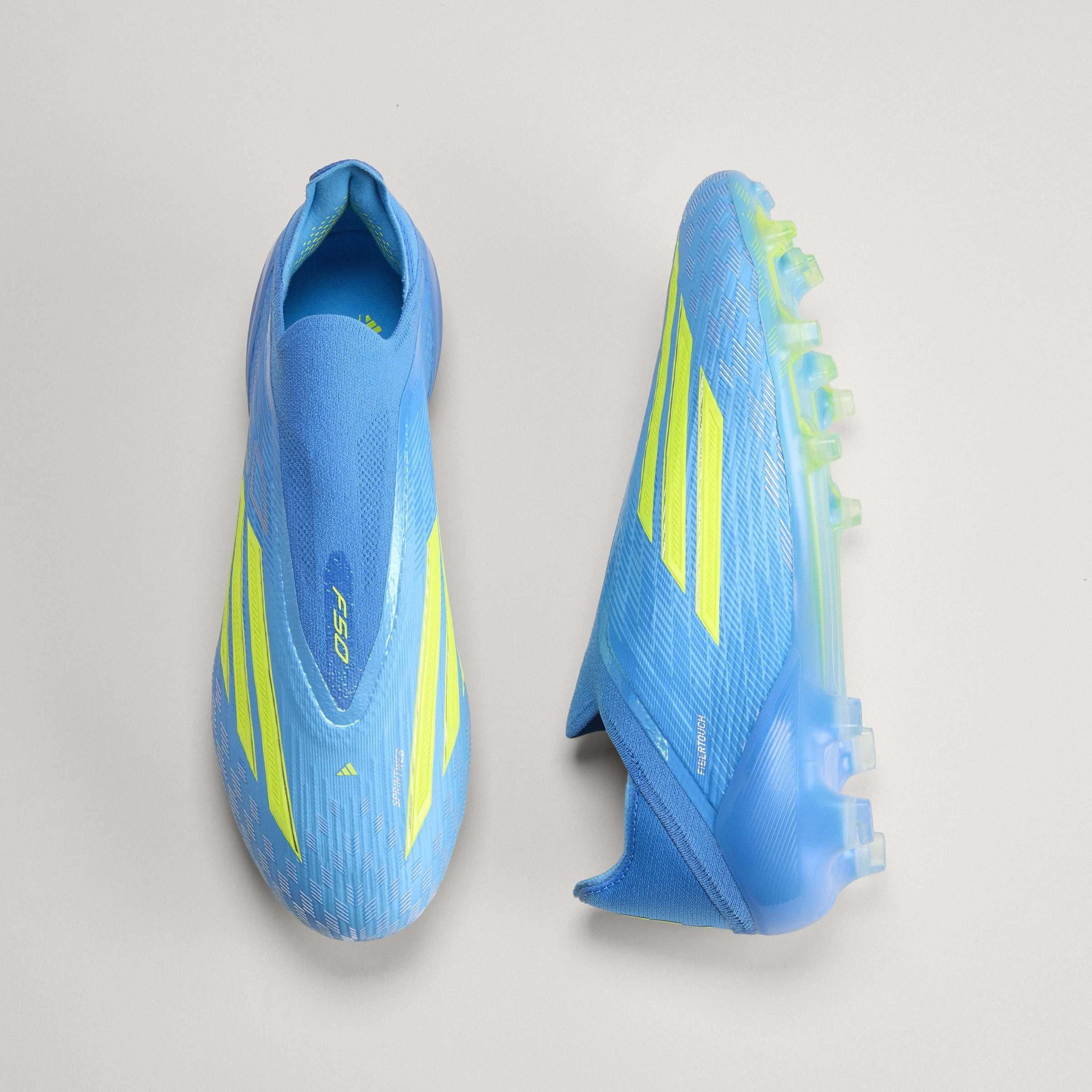 Bleu/Jaune - adidas - F50 Elite Laceless Adults Firm Ground Football Boots - 13