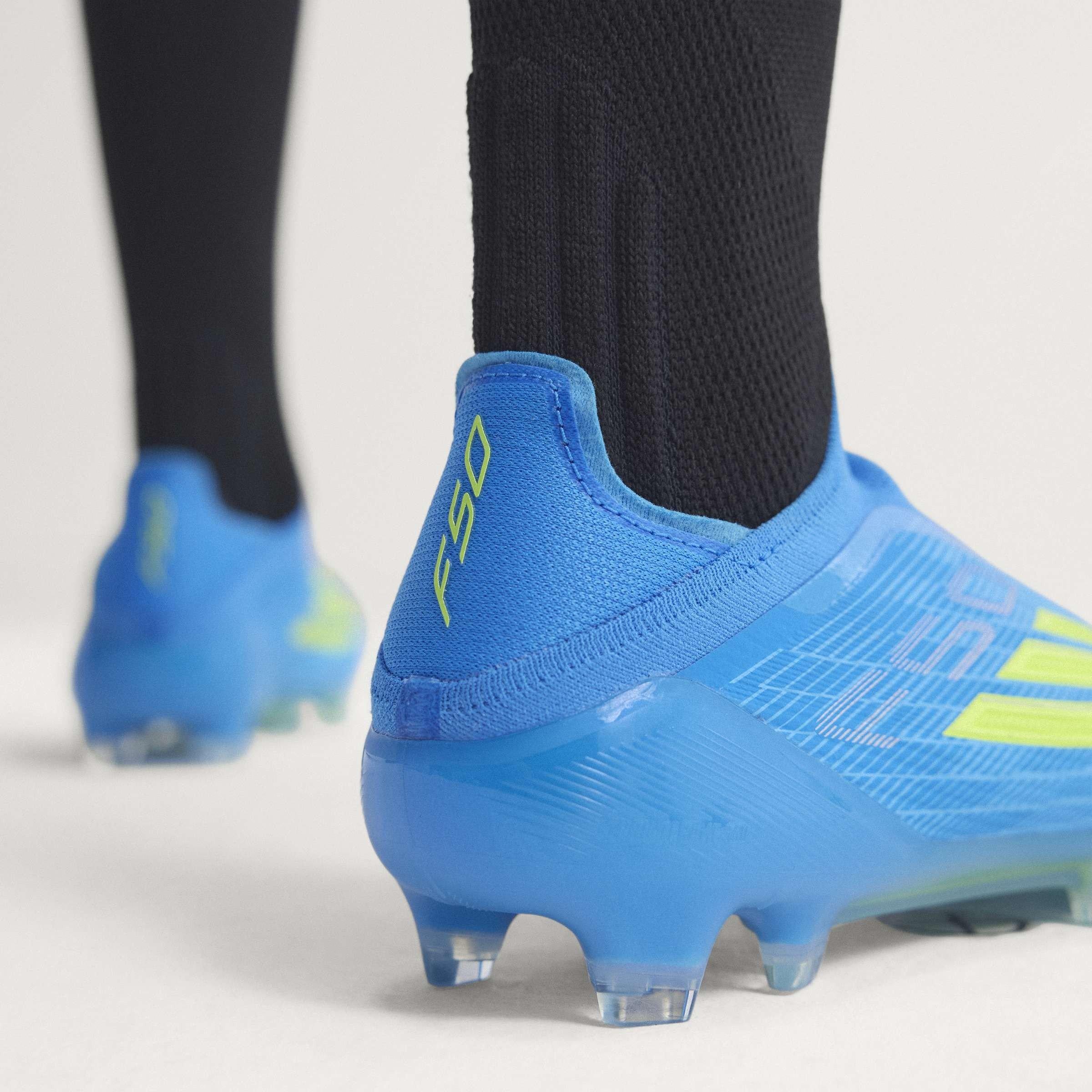 Bleu/Jaune - adidas - F50 Elite Laceless Adults Firm Ground Football Boots - 3