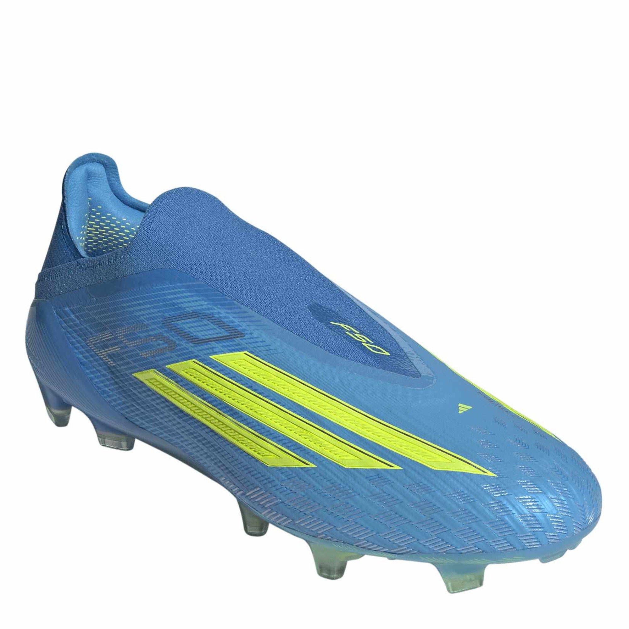 Bleu/Jaune - adidas - F50 Elite Laceless Adults Firm Ground Football Boots - 4