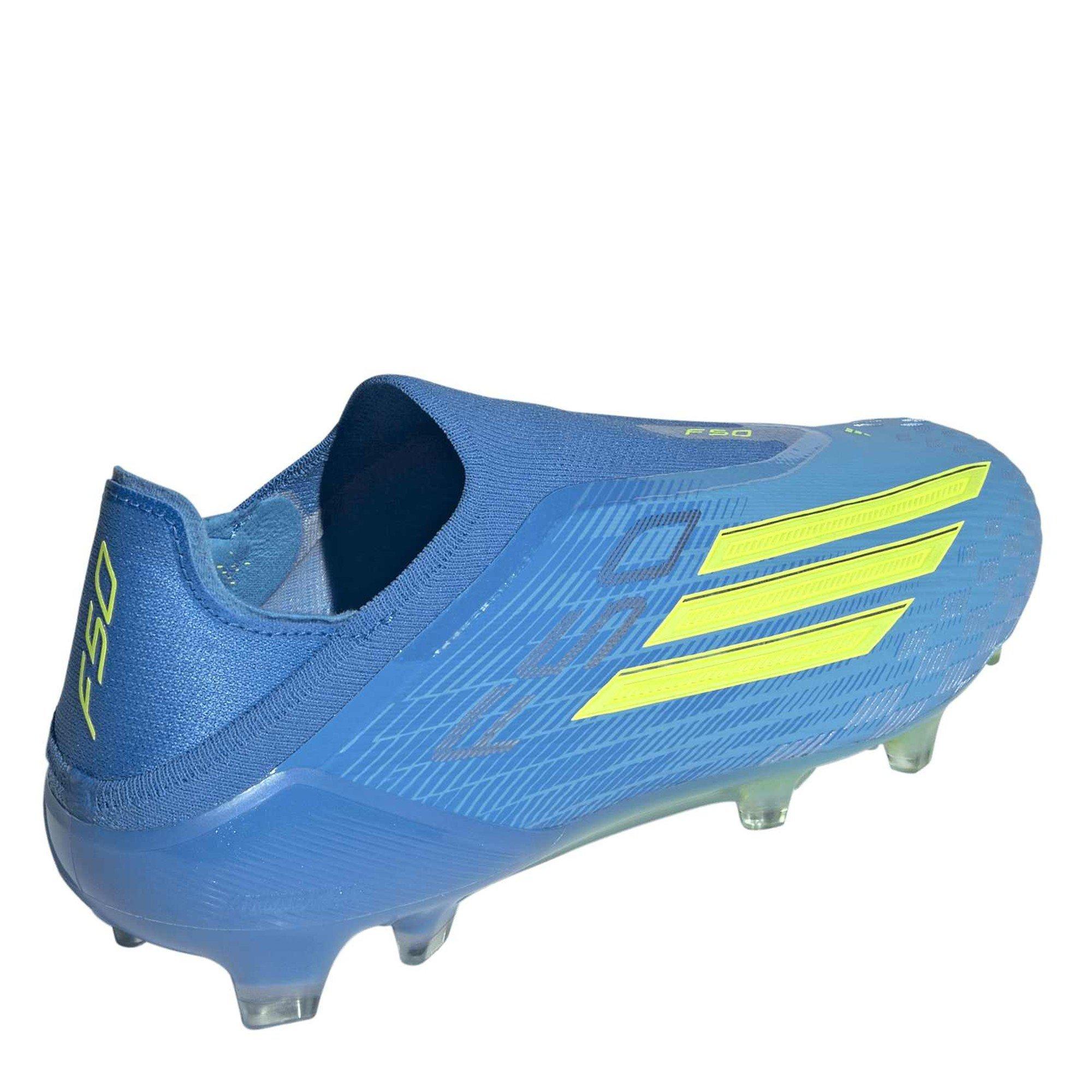Bleu/Jaune - adidas - F50 Elite Laceless Adults Firm Ground Football Boots - 5
