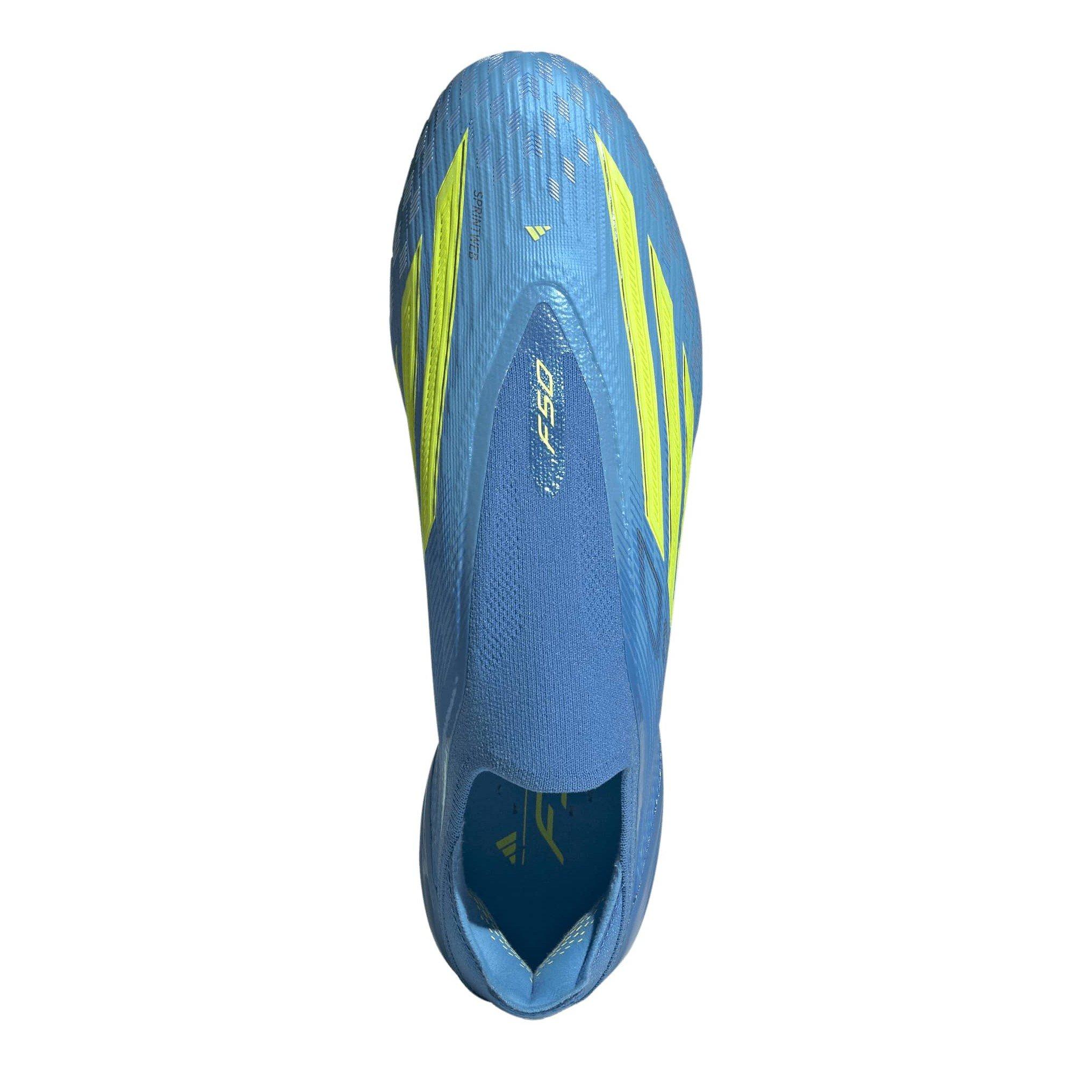 Bleu/Jaune - adidas - F50 Elite Laceless Adults Firm Ground Football Boots - 6