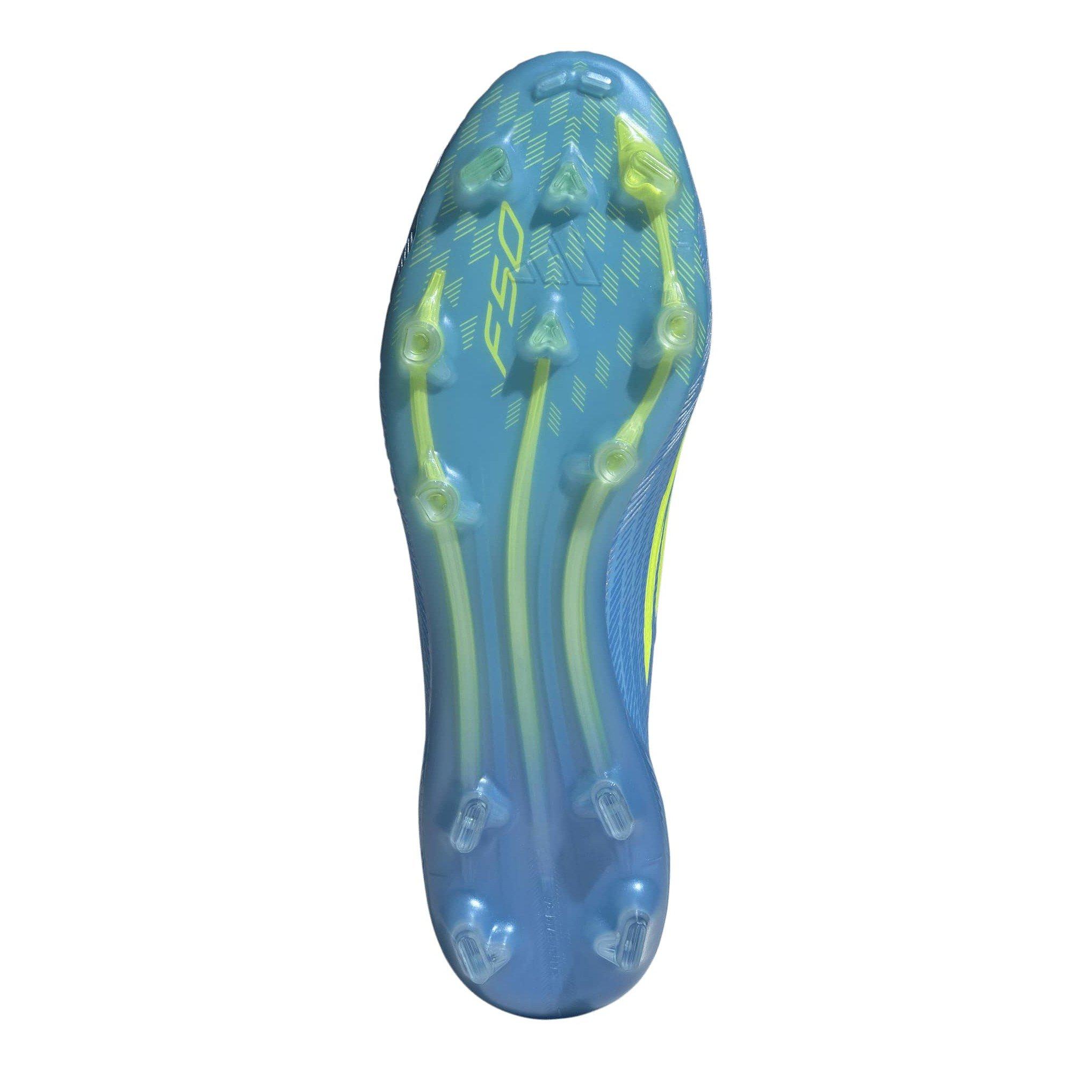 Bleu/Jaune - adidas - F50 Elite Laceless Adults Firm Ground Football Boots - 8