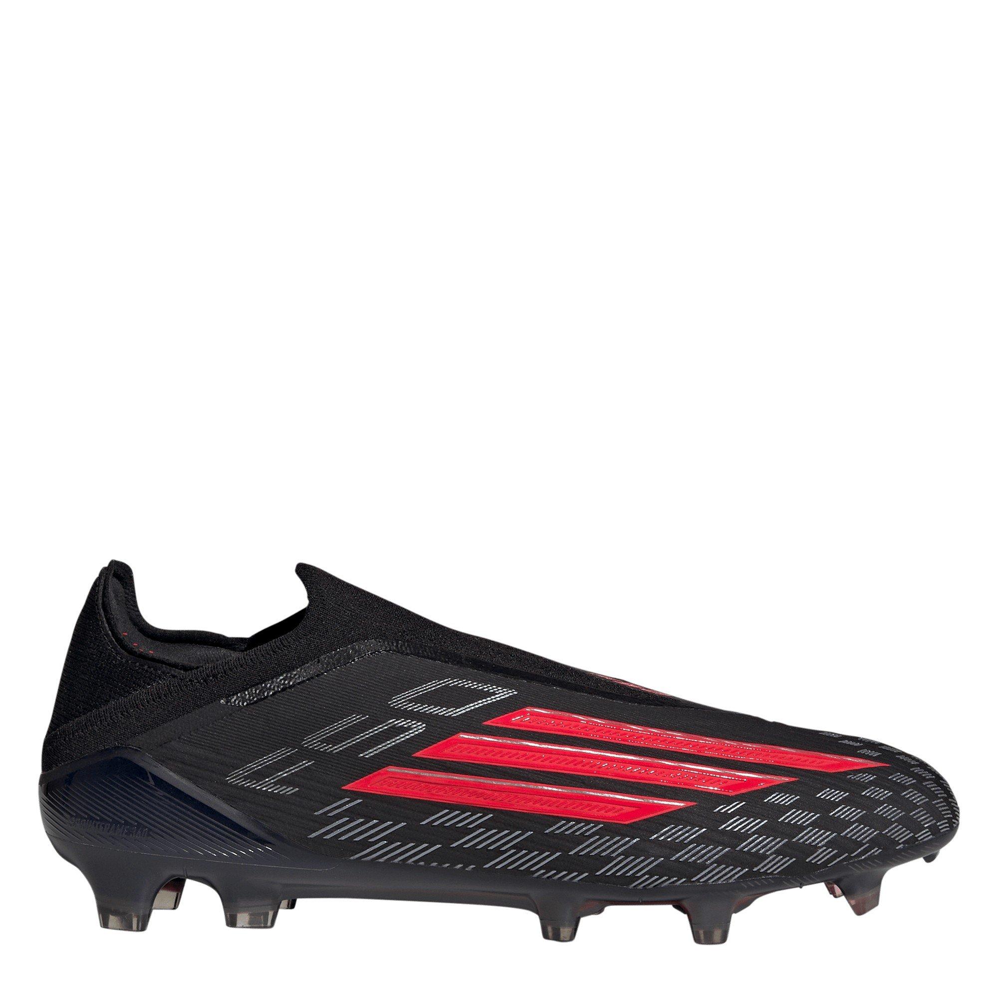 Adidas Men's F50 Elite Laceless Adults Firm Ground Football Boots - Black/Red - 10 (44.7)