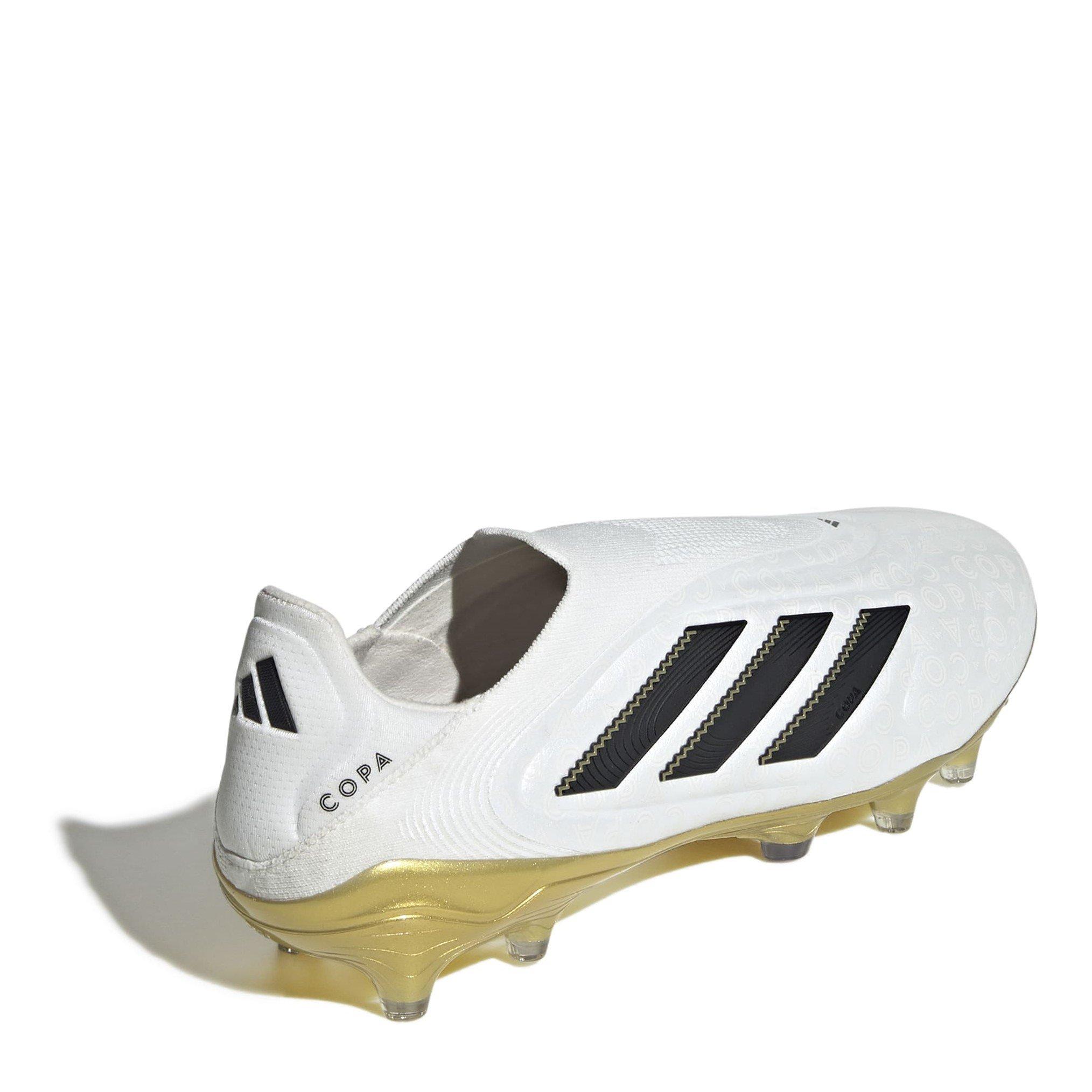 White/Blk/Gold - adidas - Copa Pure 3 Elite Laceless Adults Firm Ground Football Boots - 5