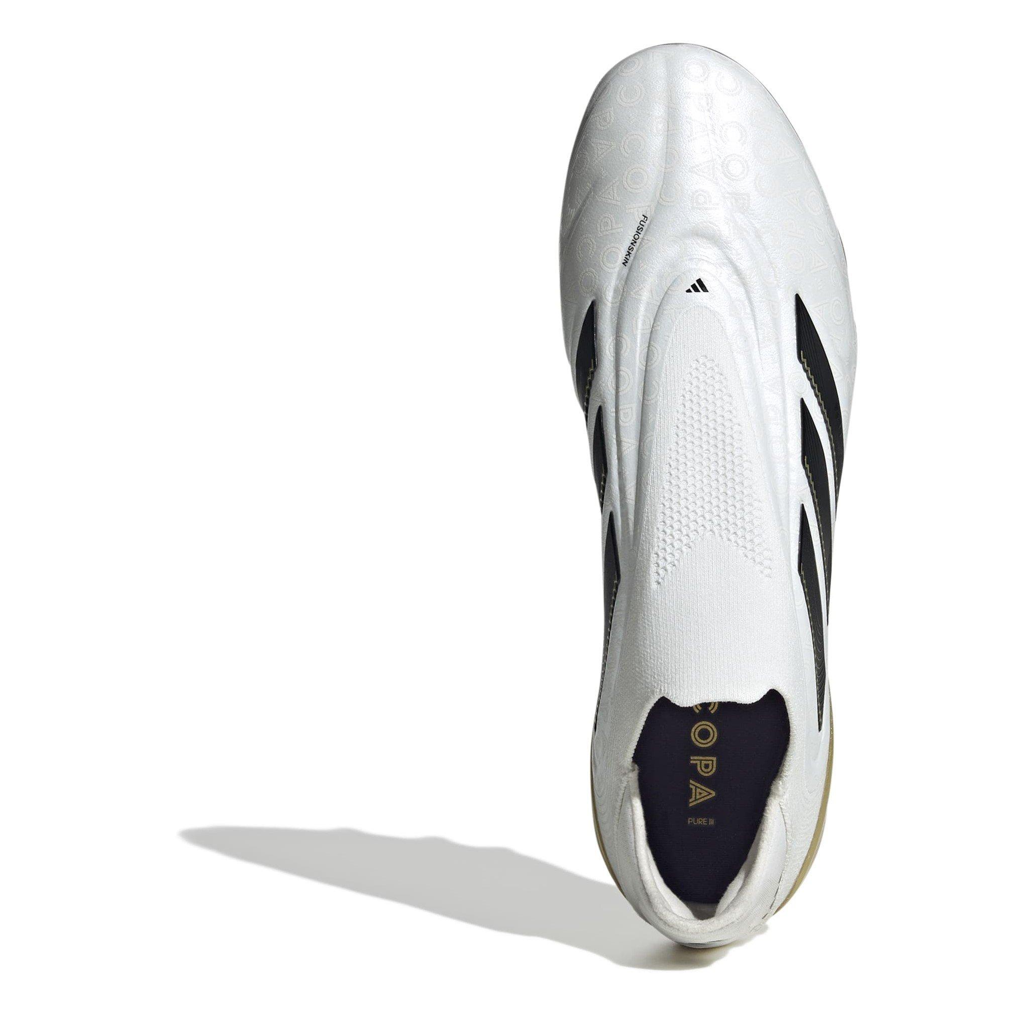 White/Blk/Gold - adidas - Copa Pure 3 Elite Laceless Adults Firm Ground Football Boots - 6