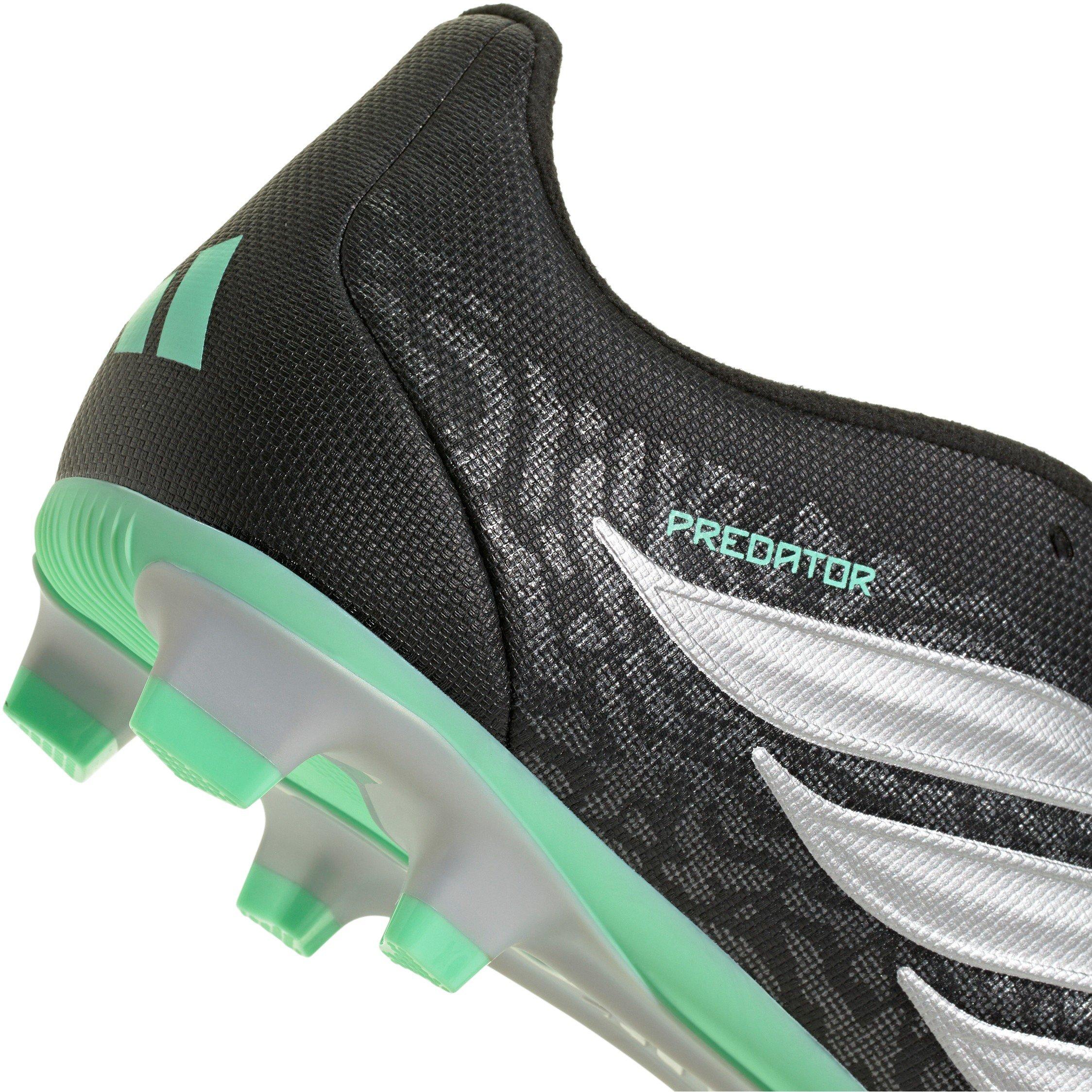 Blk/Silver/Mint - adidas - Predator Club Fold-Over Tongue Firm Ground Boots - 8