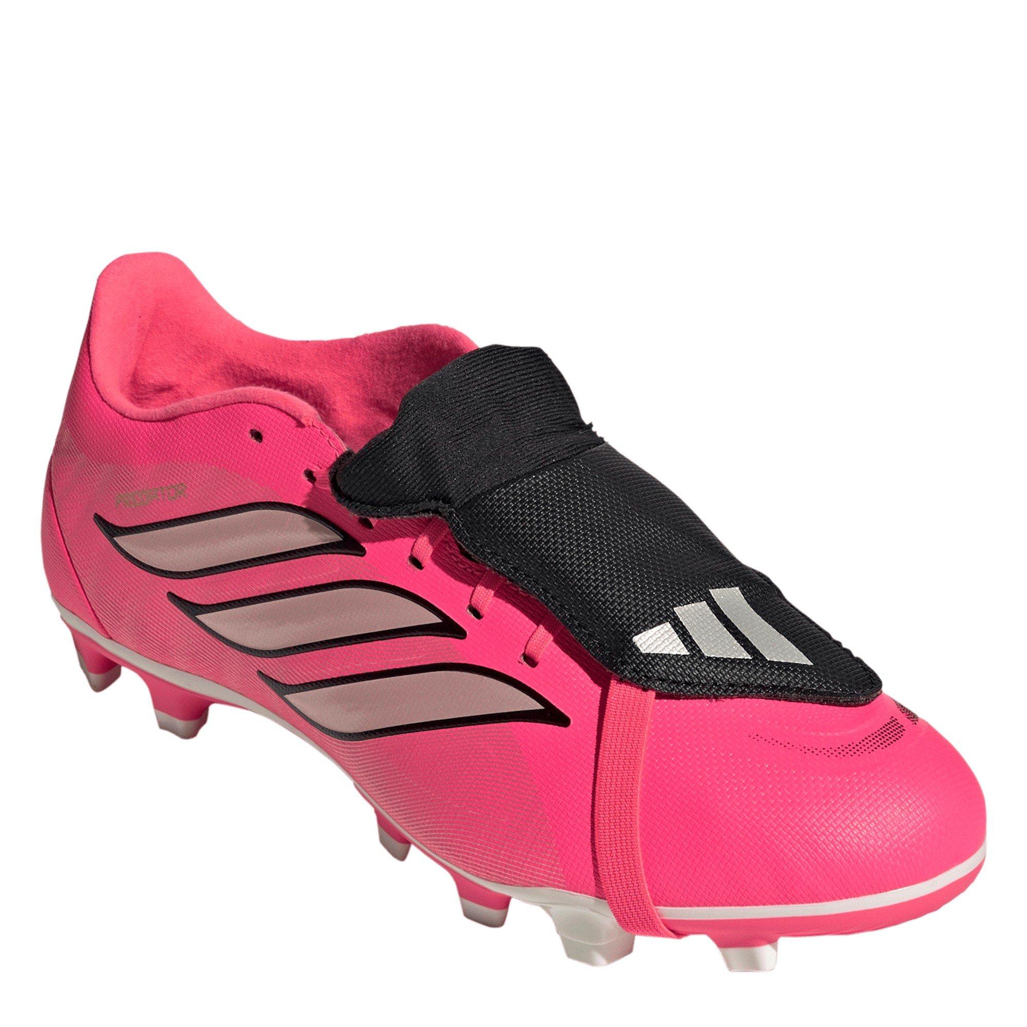 Solar/Chrome - adidas - Predator Club Fold-Over Tongue Firm Ground Boots - 3