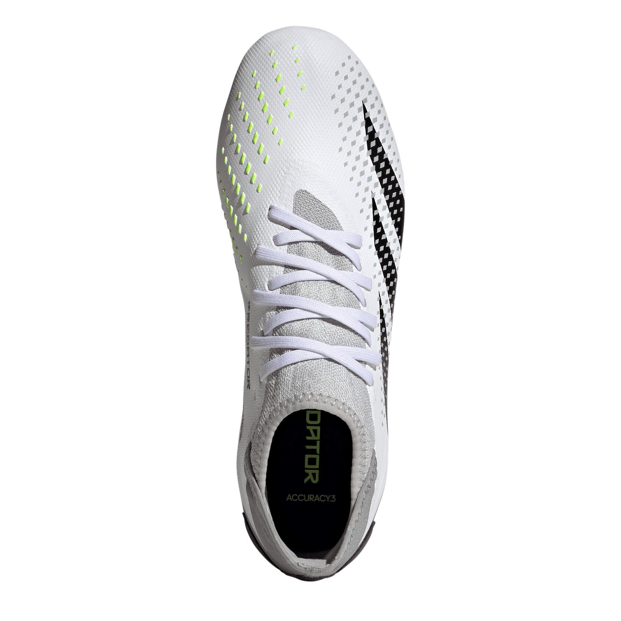 Branco/Preto/Limão - adidas - Predator Accuracy.3 Firm Ground Football Boots - 5