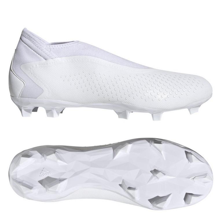 Weiß/Weiß - adidas - Predator Accuracy.3 Laceless Firm Ground Football Boots - 10
