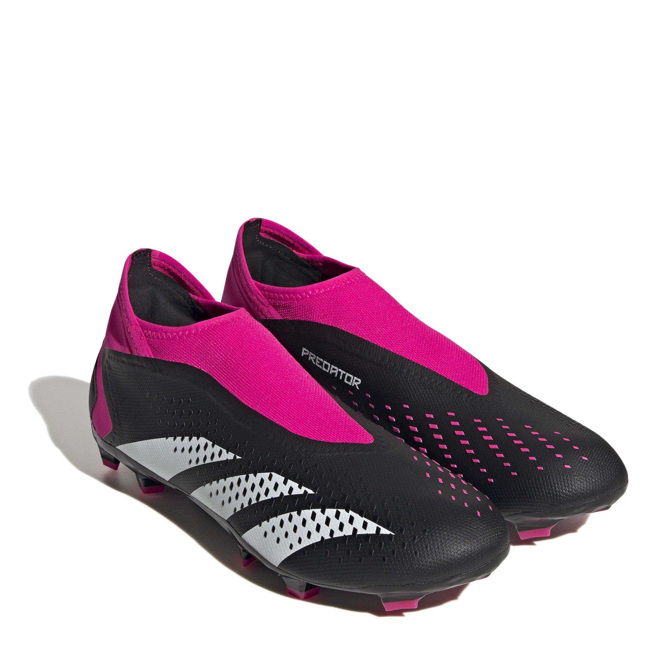 Zwart/Wit/Roze - adidas - Predator Accuracy.3 Laceless Firm Ground Football Boots - 3