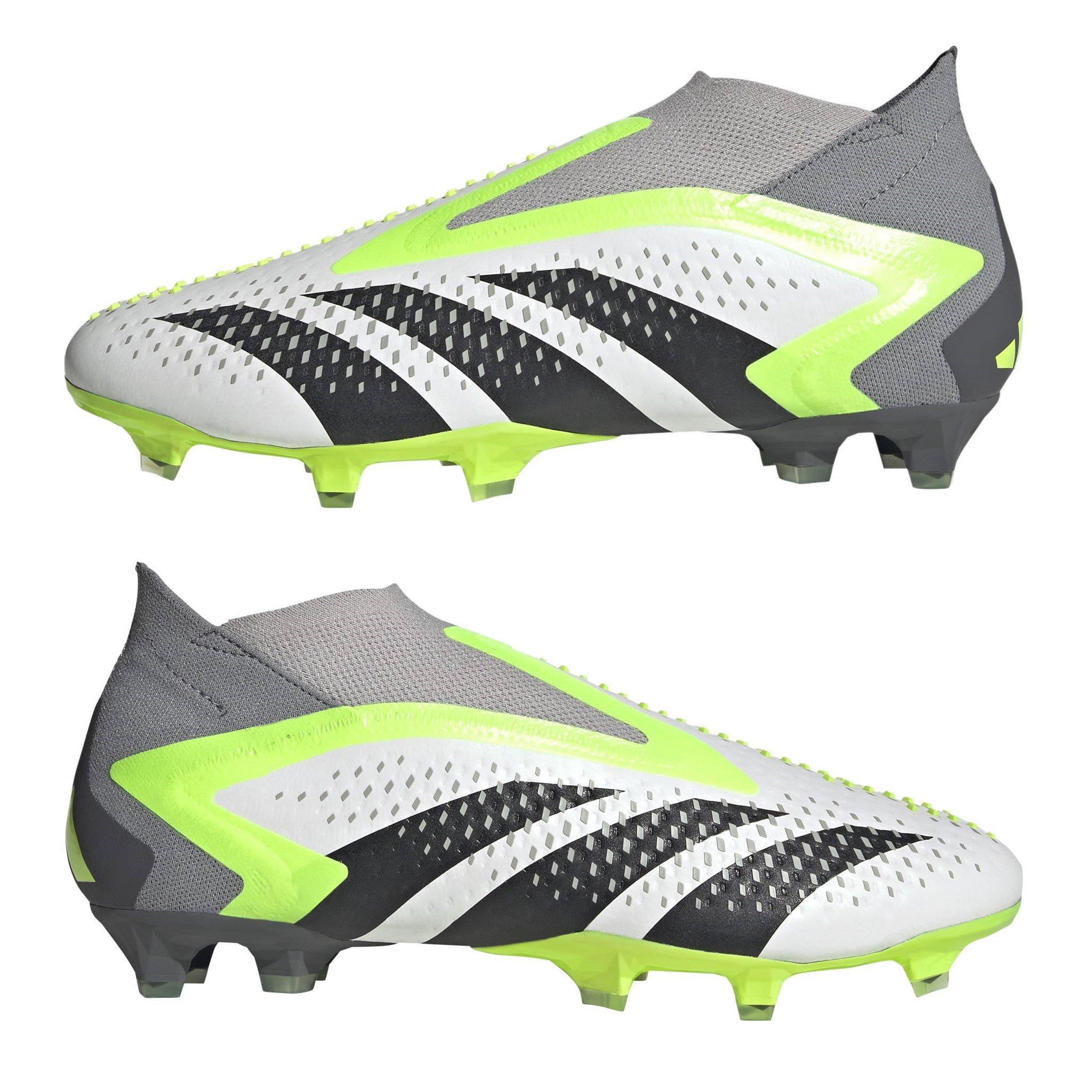Wht/Blk/Lemon - adidas - Predator Accuracy+ Firm Ground Football Boots - 11
