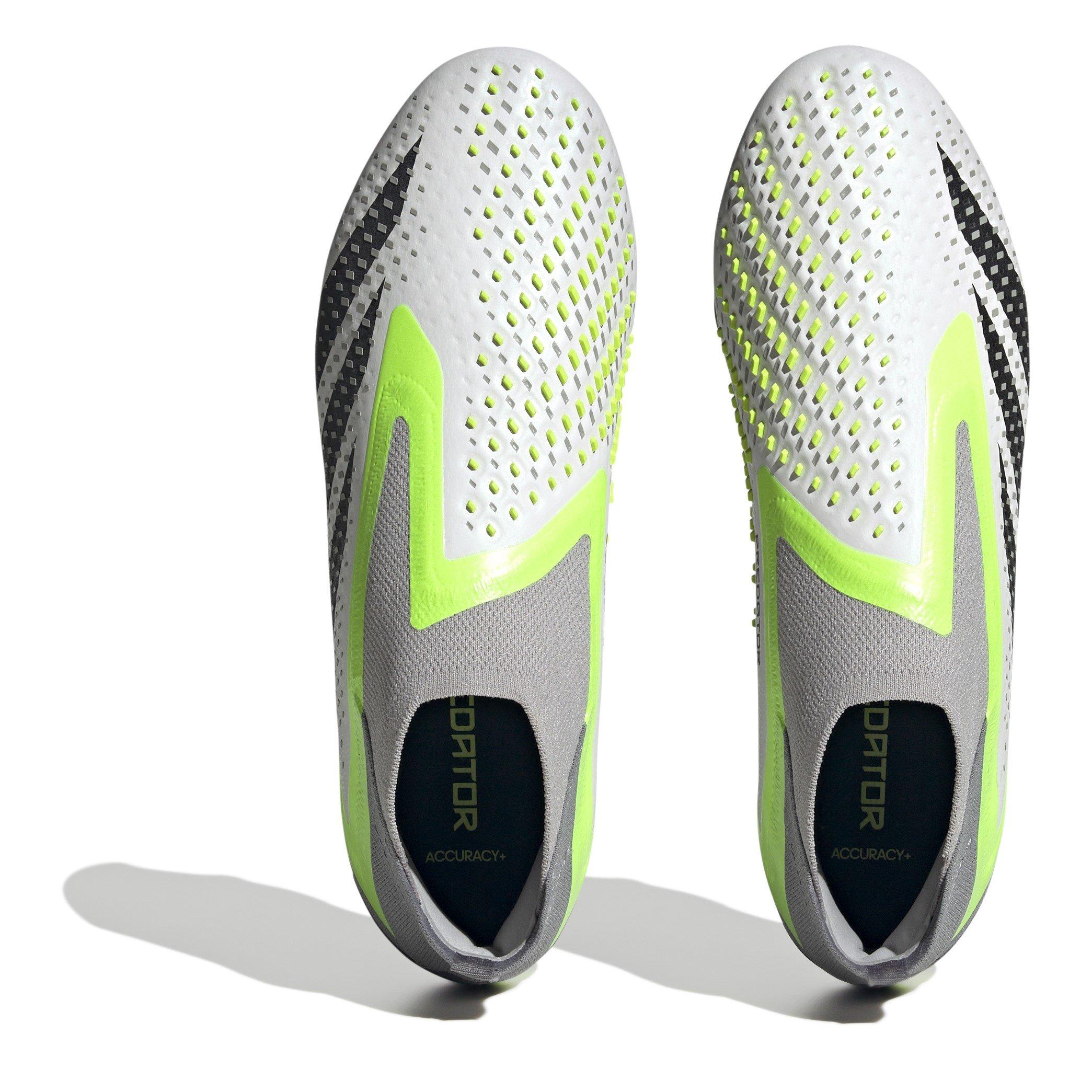 Wht/Blk/Lemon - adidas - Predator Accuracy+ Firm Ground Football Boots - 5