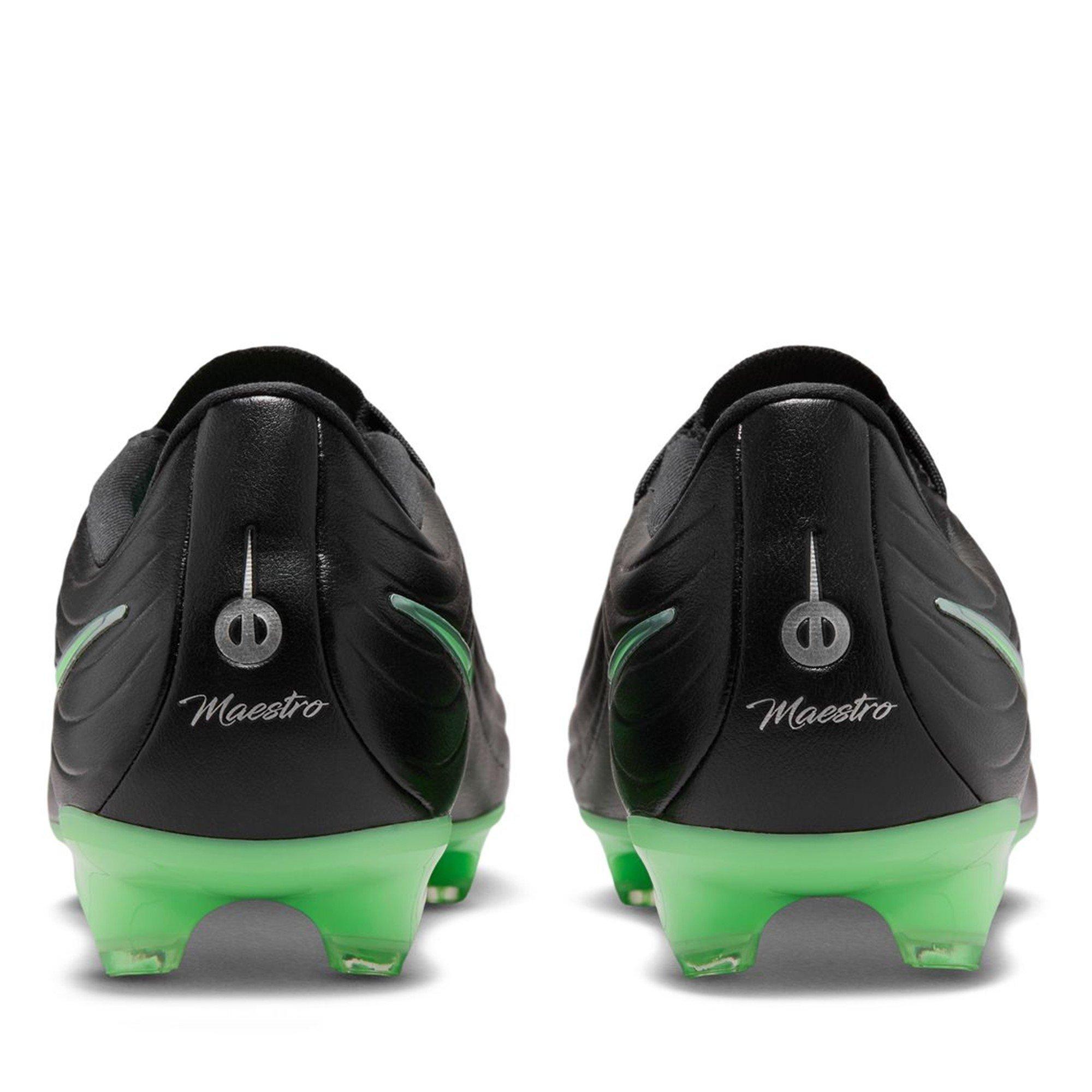 Black/Green - Nike - Tiempo Academy Adults Firm Ground Football Boots - 5