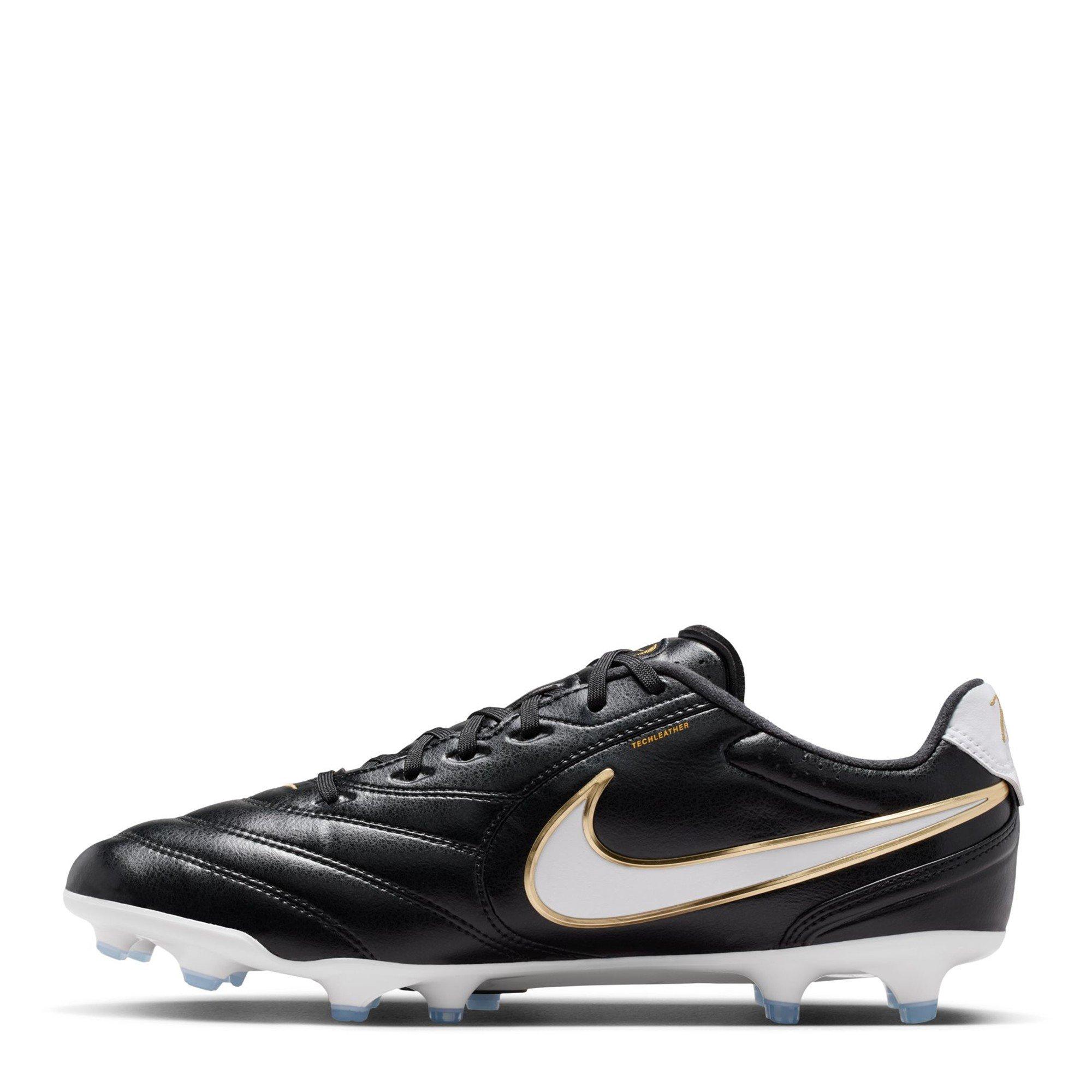 Blk/Wht/Gold - Nike - Mens Nike Tiempo Ligera Pro Firm Ground Football Boots - 2
