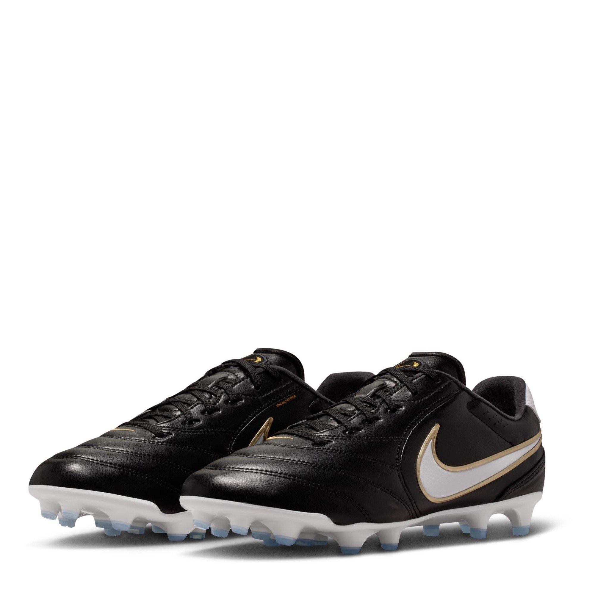 Blk/Wht/Gold - Nike - Mens Nike Tiempo Ligera Pro Firm Ground Football Boots - 4