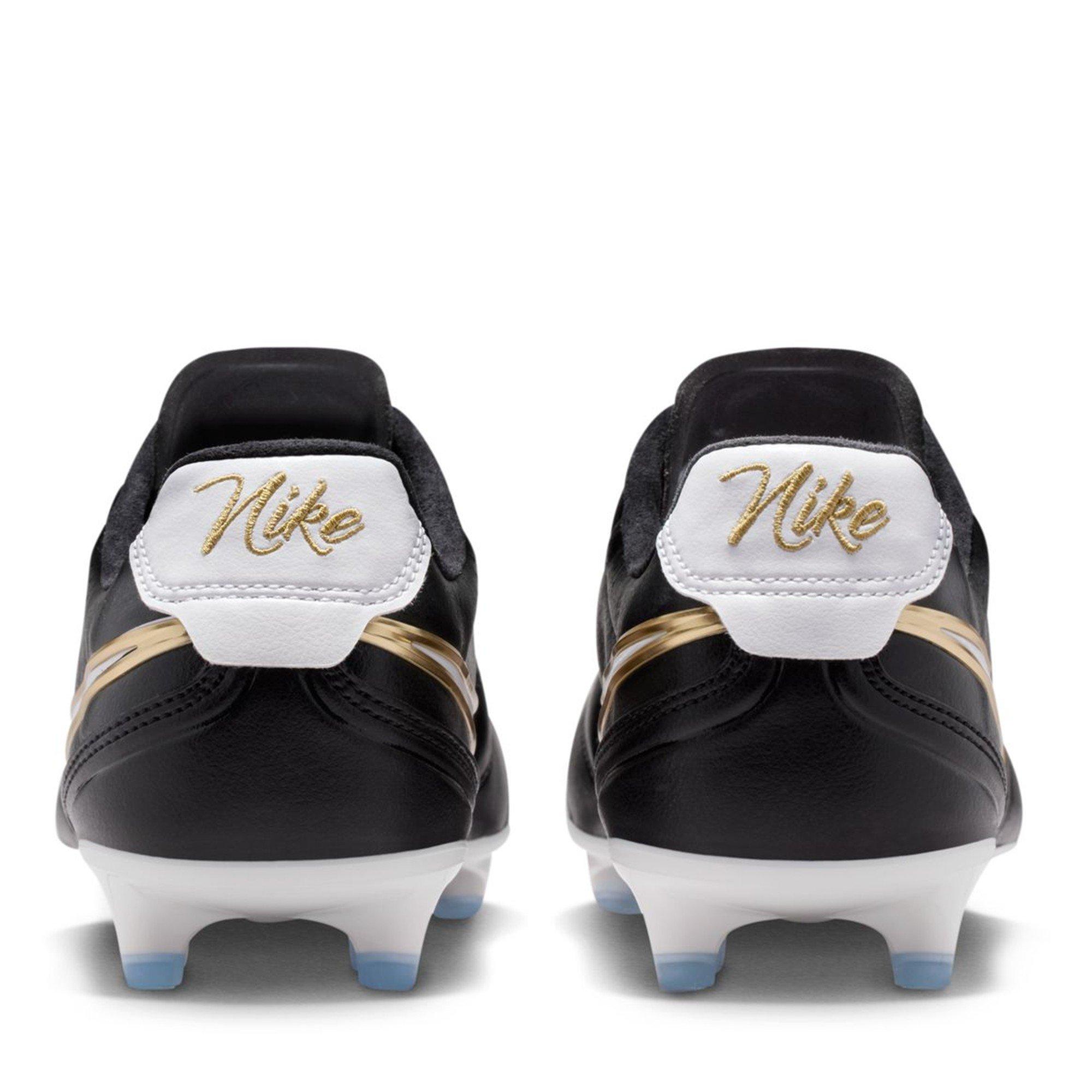 Blk/Wht/Gold - Nike - Mens Nike Tiempo Ligera Pro Firm Ground Football Boots - 5