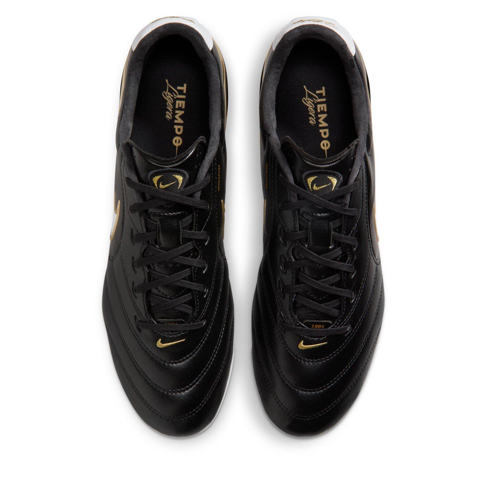 Blk/Wht/Gold - Nike - Mens Nike Tiempo Ligera Pro Firm Ground Football Boots - 6