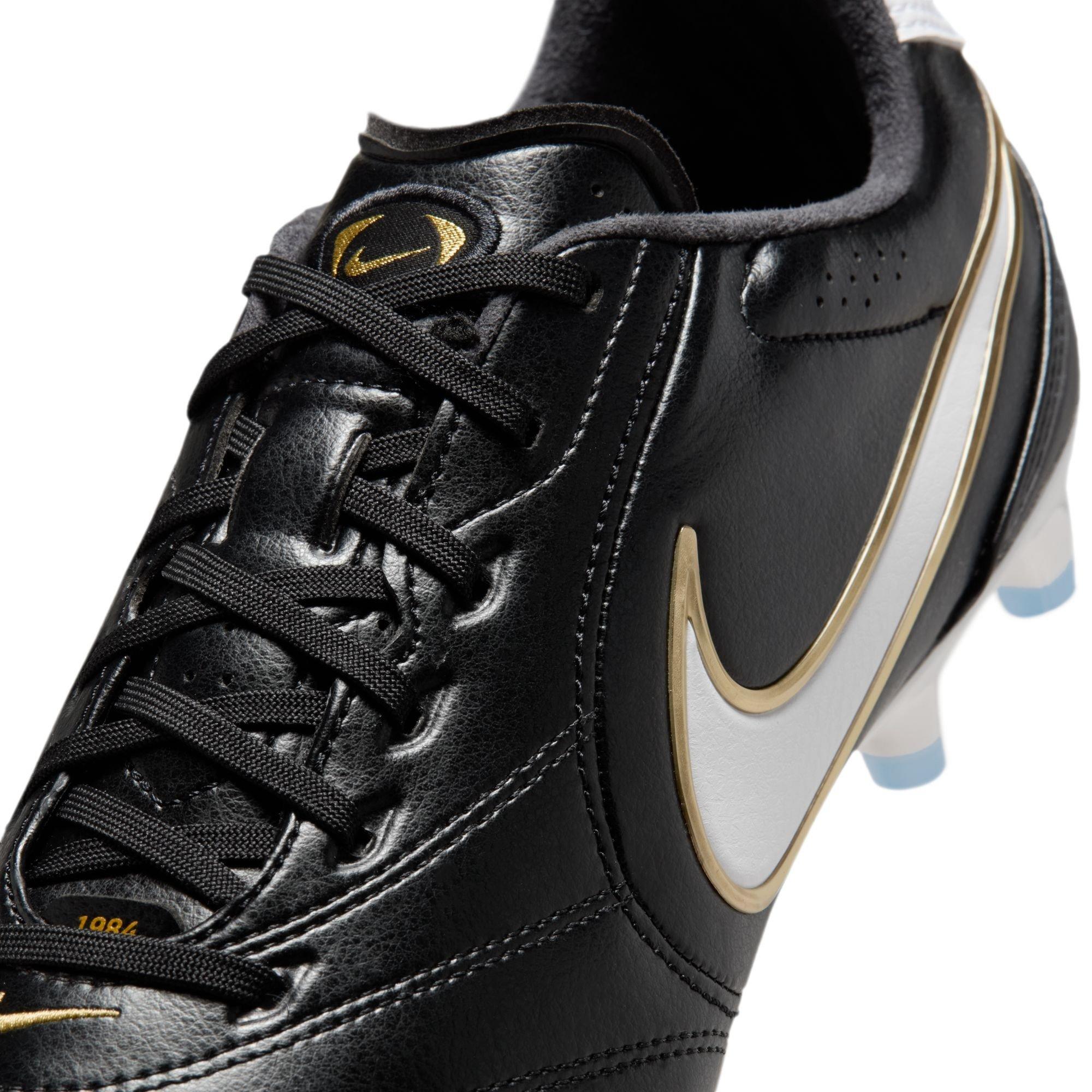 Blk/Wht/Gold - Nike - Mens Nike Tiempo Ligera Pro Firm Ground Football Boots - 7