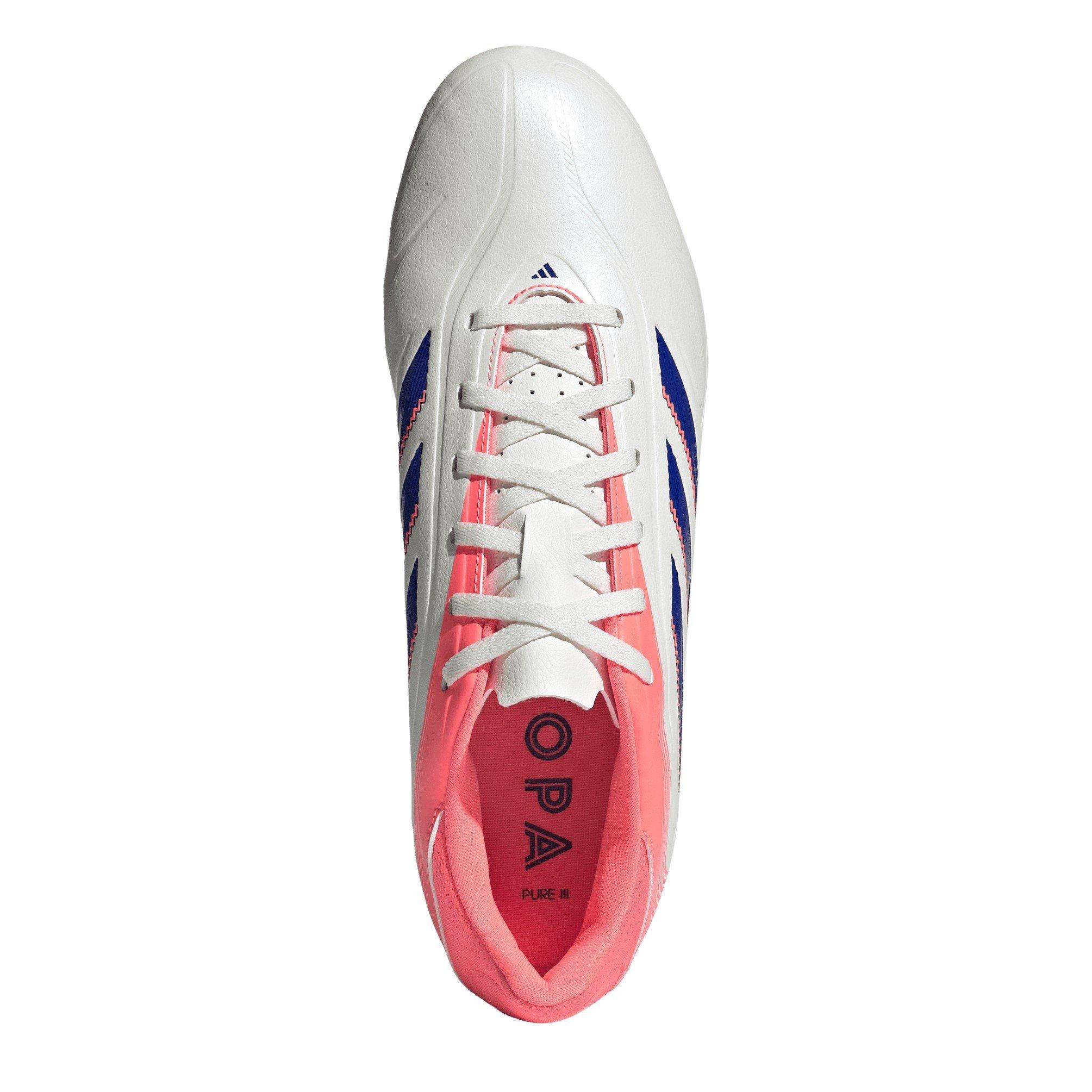Wht/Blue/Coral - adidas - Copa Pure 3 Club Firm Ground Football Boots - 5