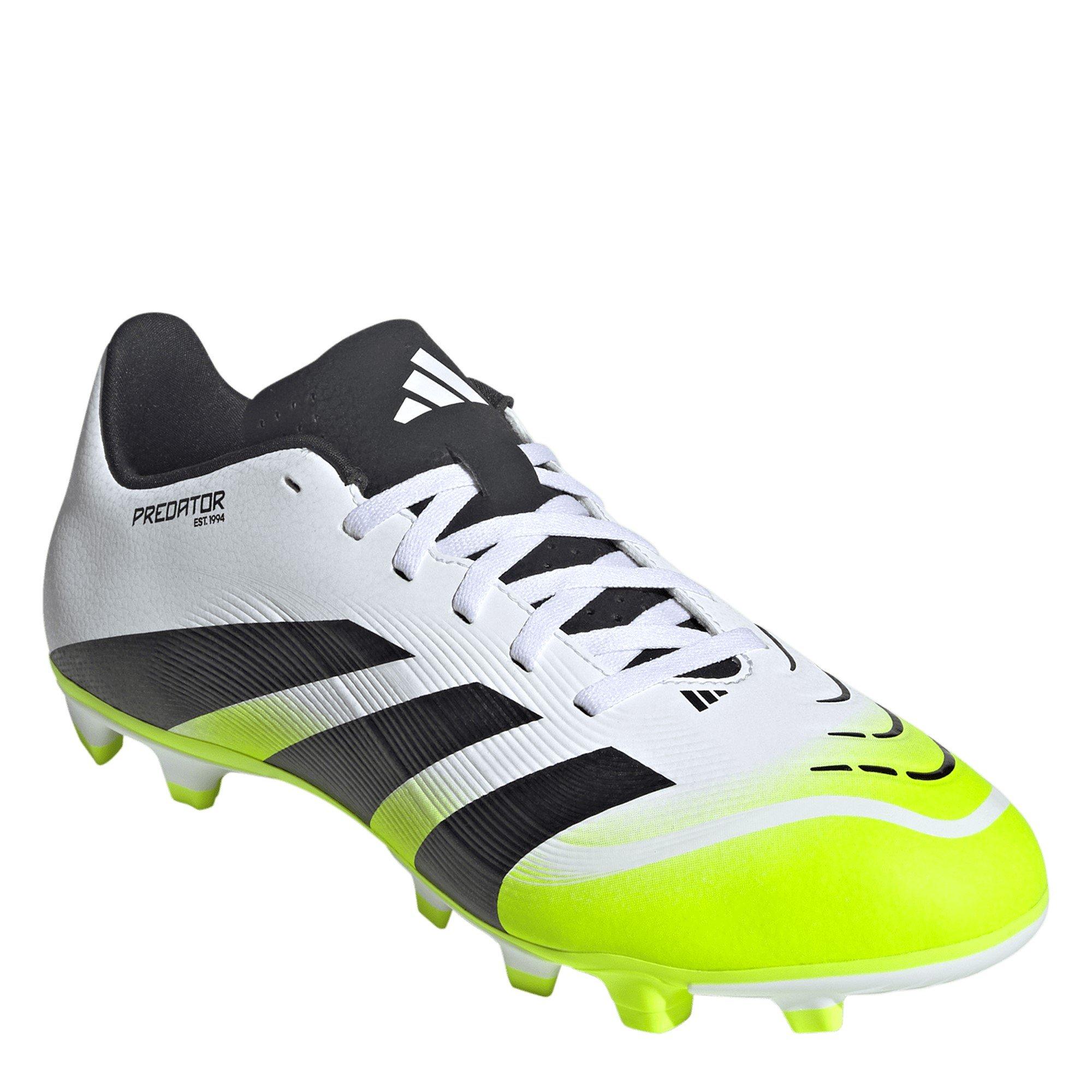 White/Blk/Lemon - adidas - Pred Club Firm Ground Football Boot - 3