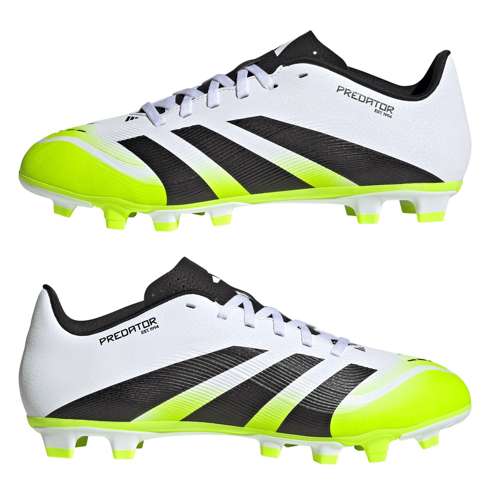 White/Blk/Lemon - adidas - Pred Club Firm Ground Football Boot - 9