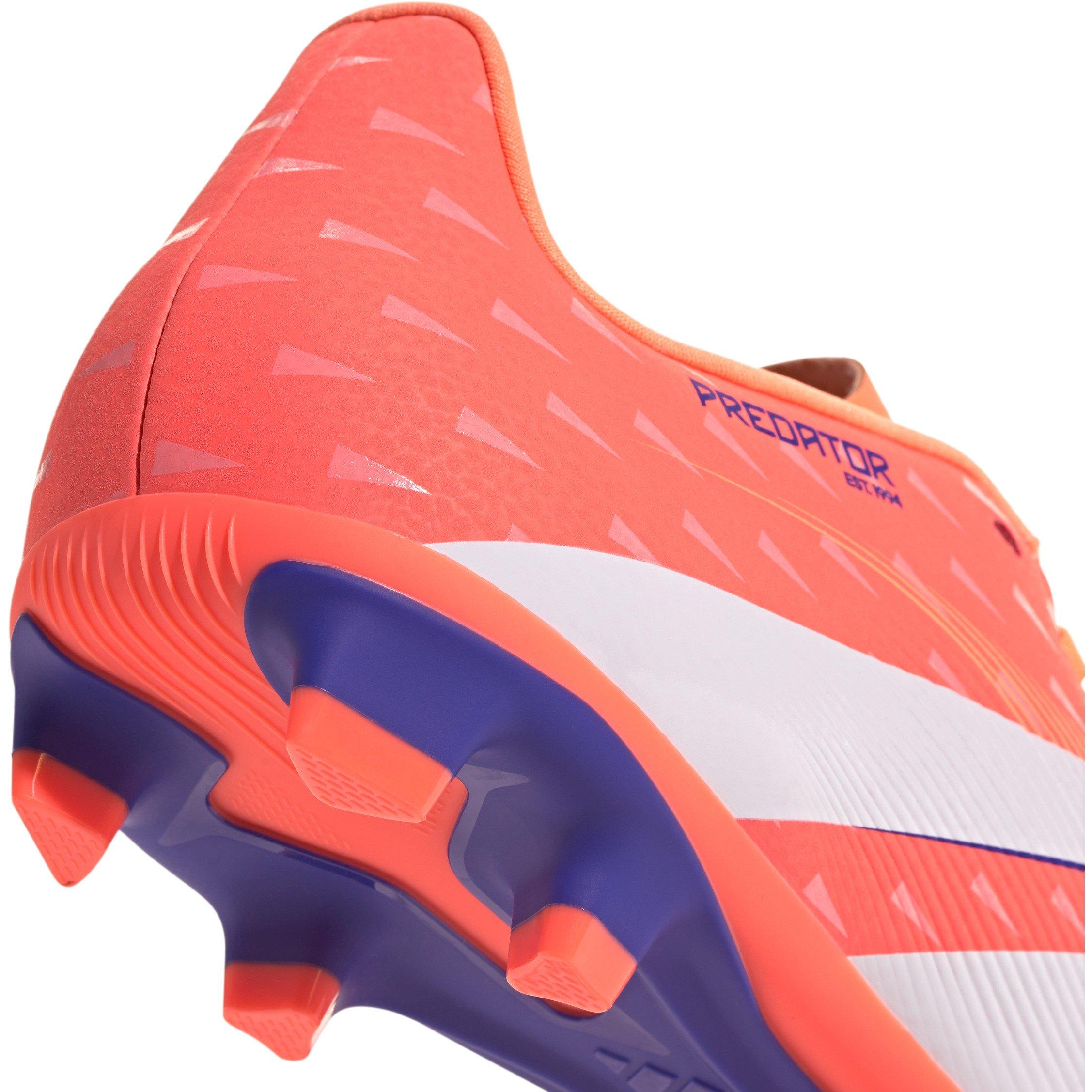 Coral/Wht/Ornge - adidas - Predator Club Firm Ground Football Boot - 7