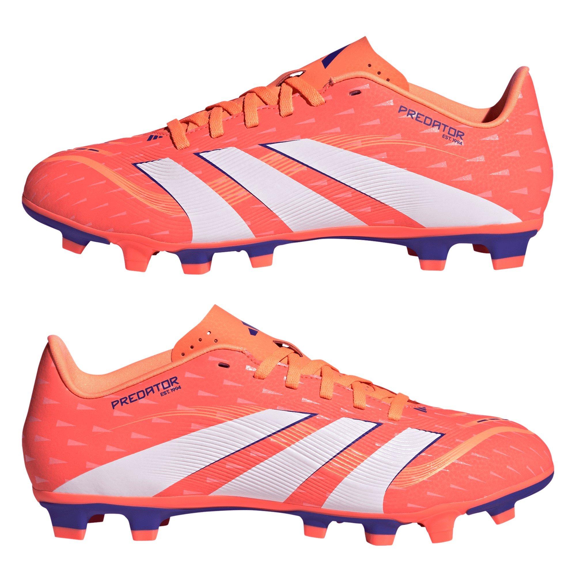 Coral/Wht/Ornge - adidas - Predator Club Firm Ground Football Boot - 9