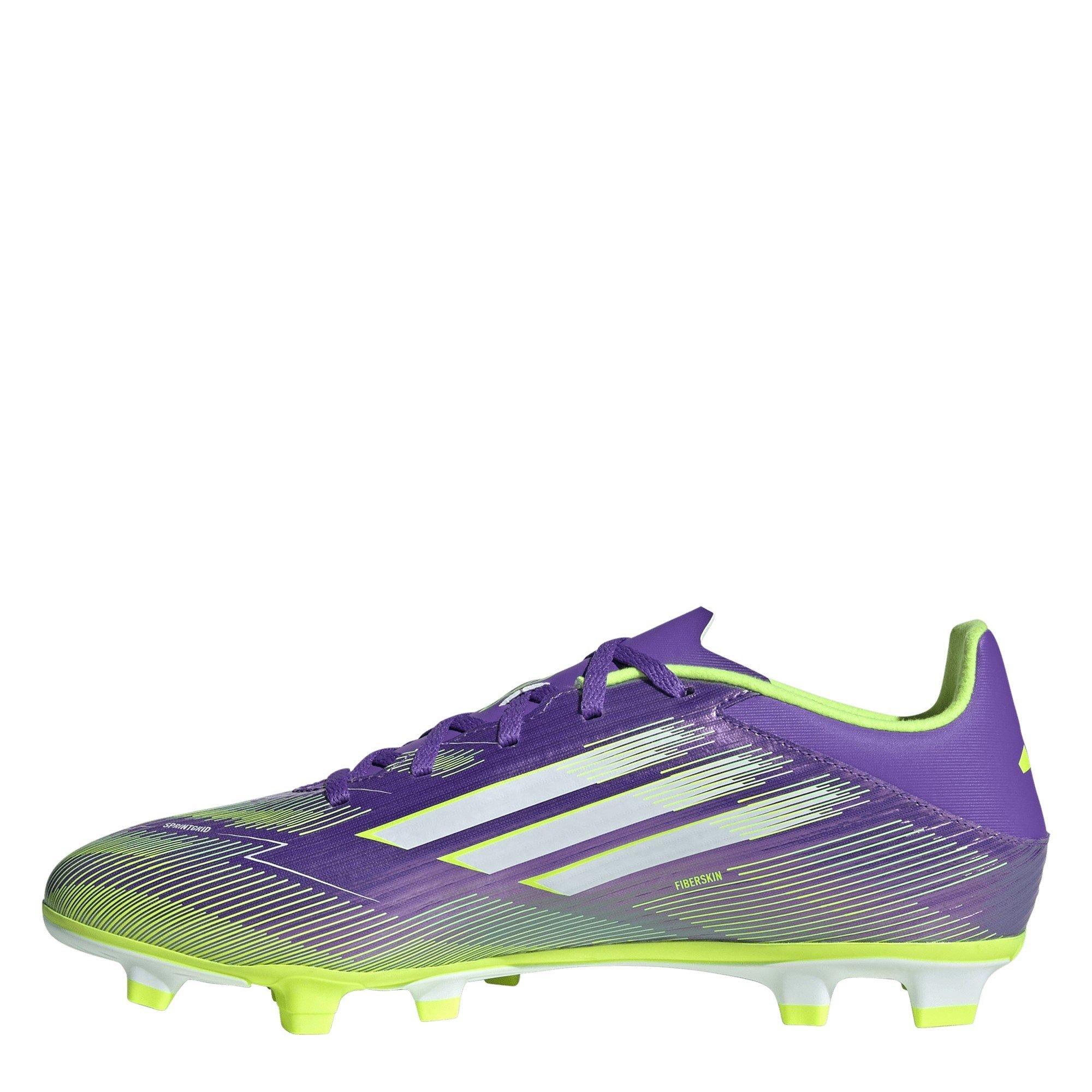 Purple/Lemon - adidas - Club Firm Ground Football Boot - 2