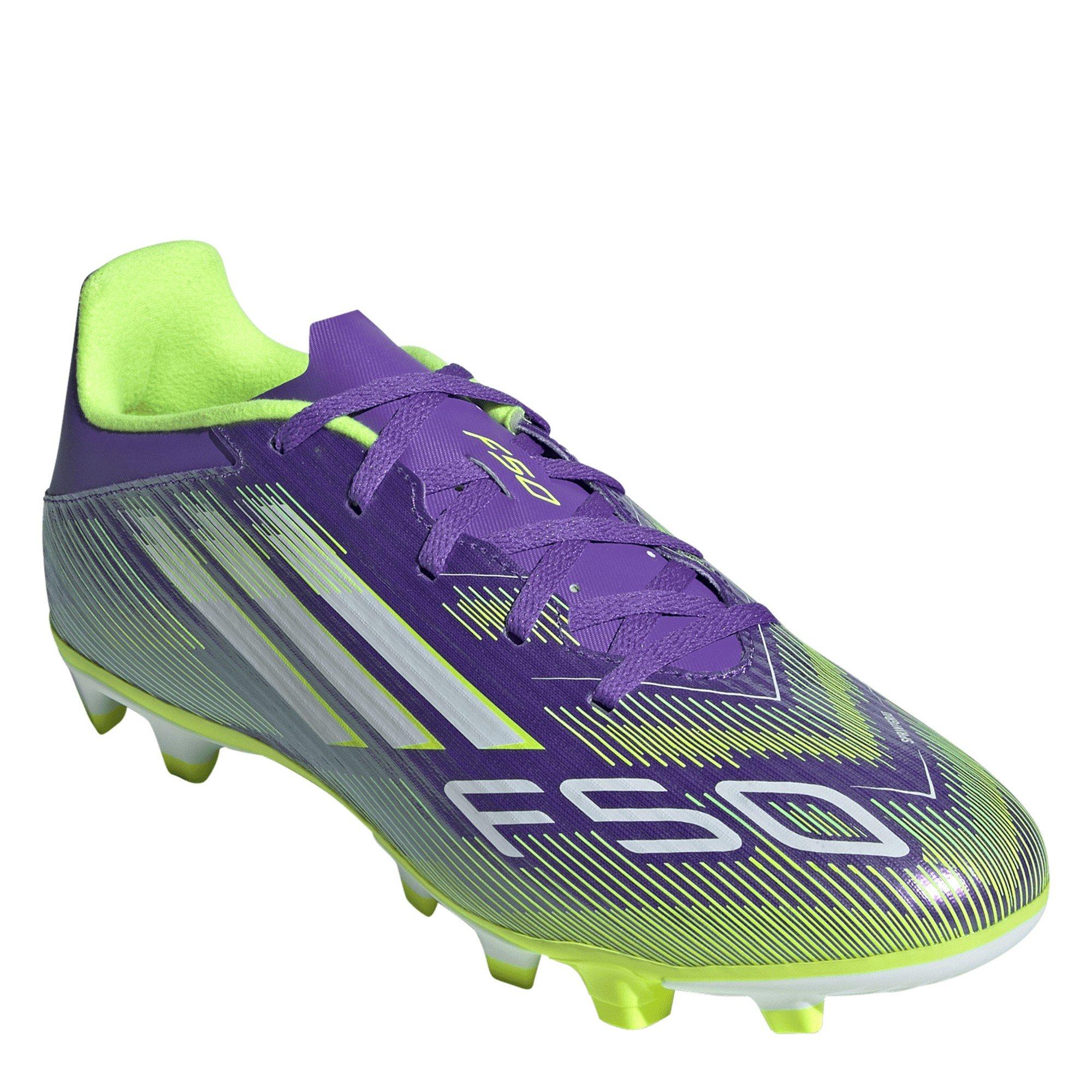 Purple/Lemon - adidas - Club Firm Ground Football Boot - 3