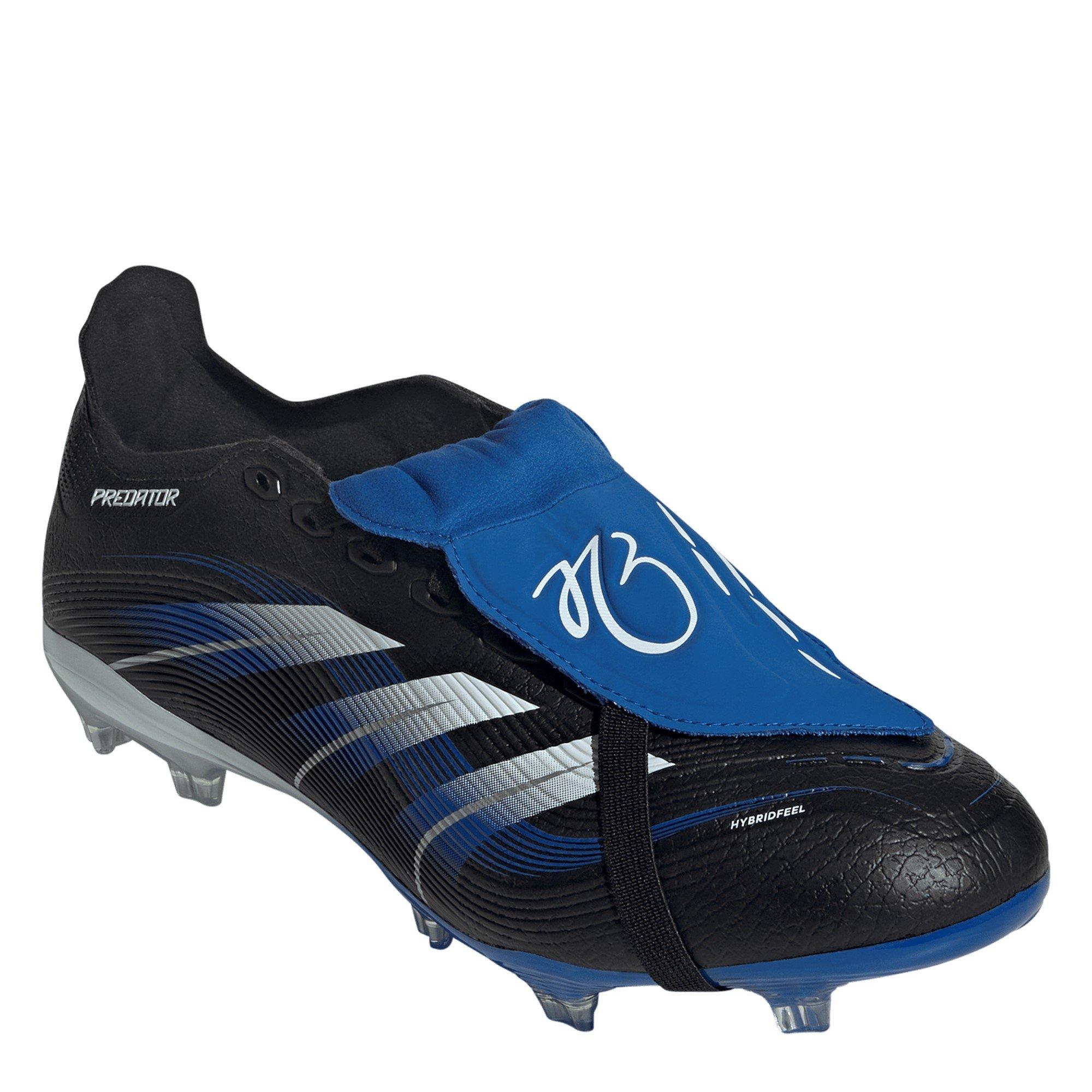 Blk/White/Blue - adidas - Predator League Fold-Over Firm Ground Boots - 3