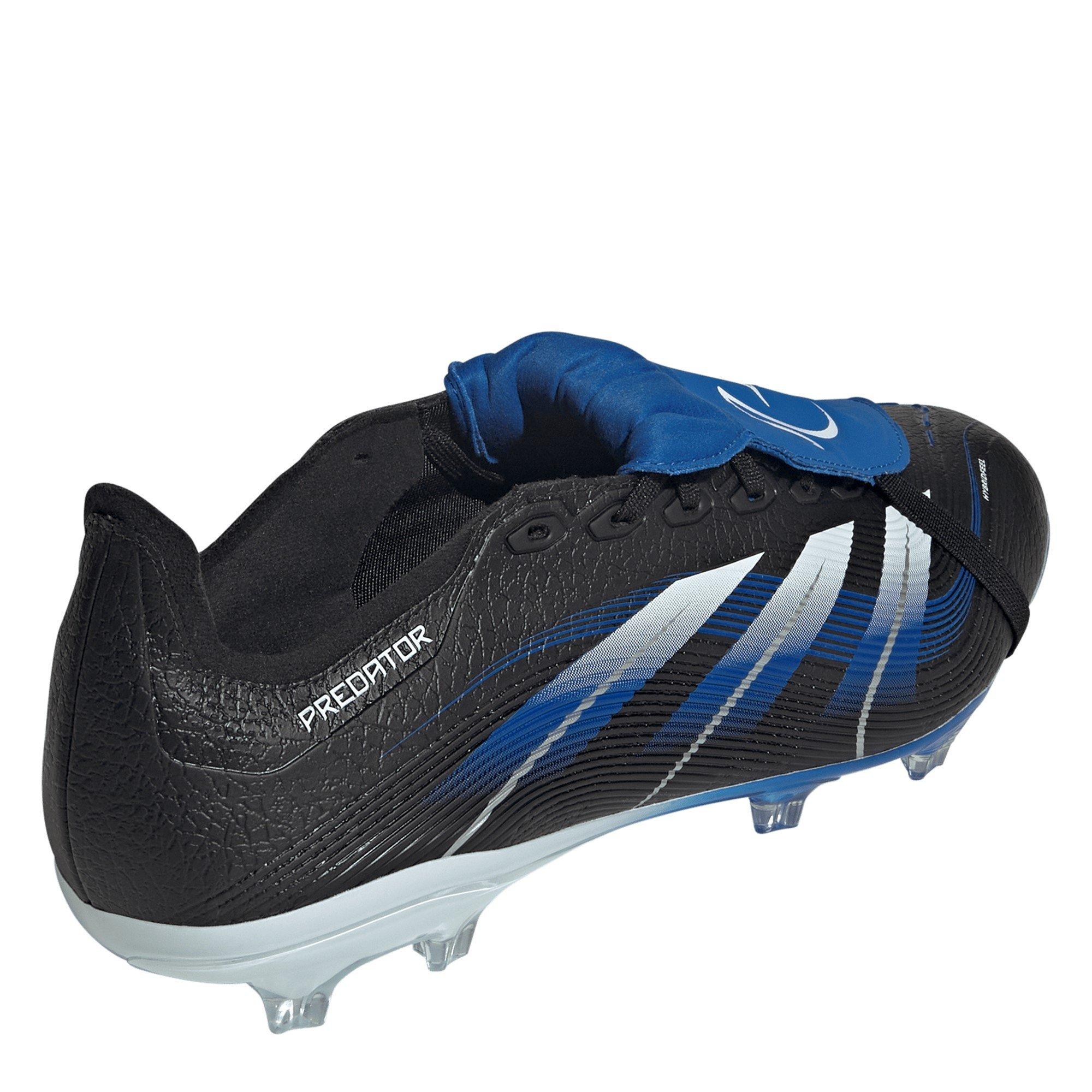 Blk/White/Blue - adidas - Predator League Fold-Over Firm Ground Boots - 4
