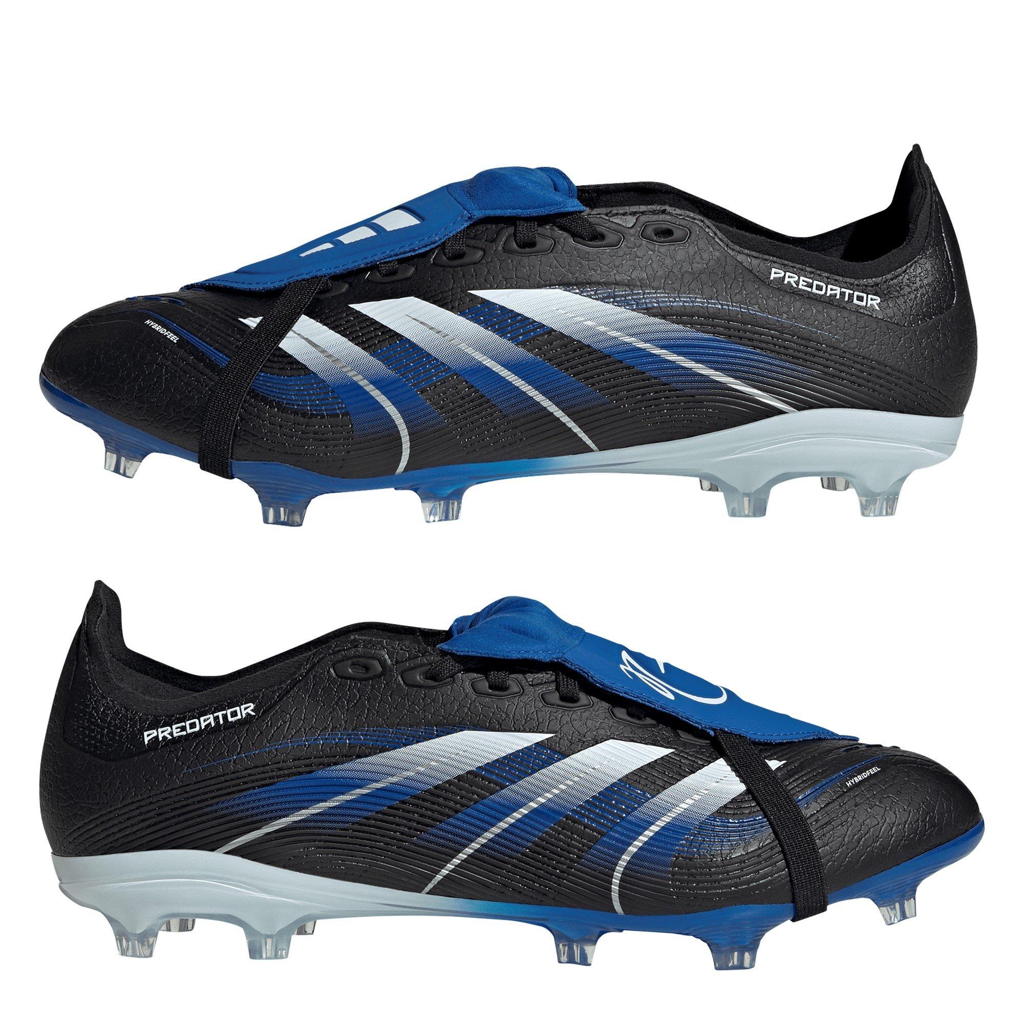 Blk/White/Blue - adidas - Predator League Fold-Over Firm Ground Boots - 9