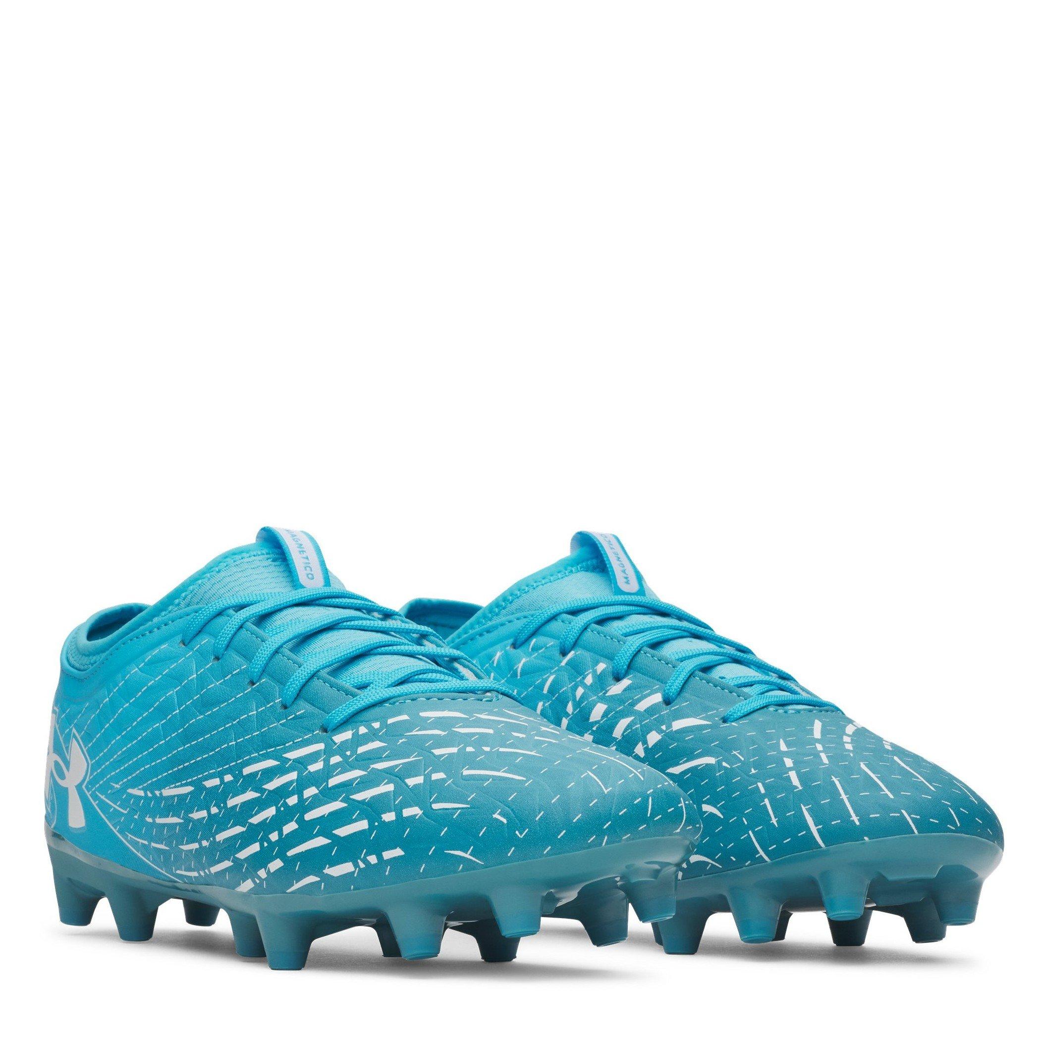 Blue/White - Under Armour - Men's Magnetico .3 Firm Ground Football Boots - 5