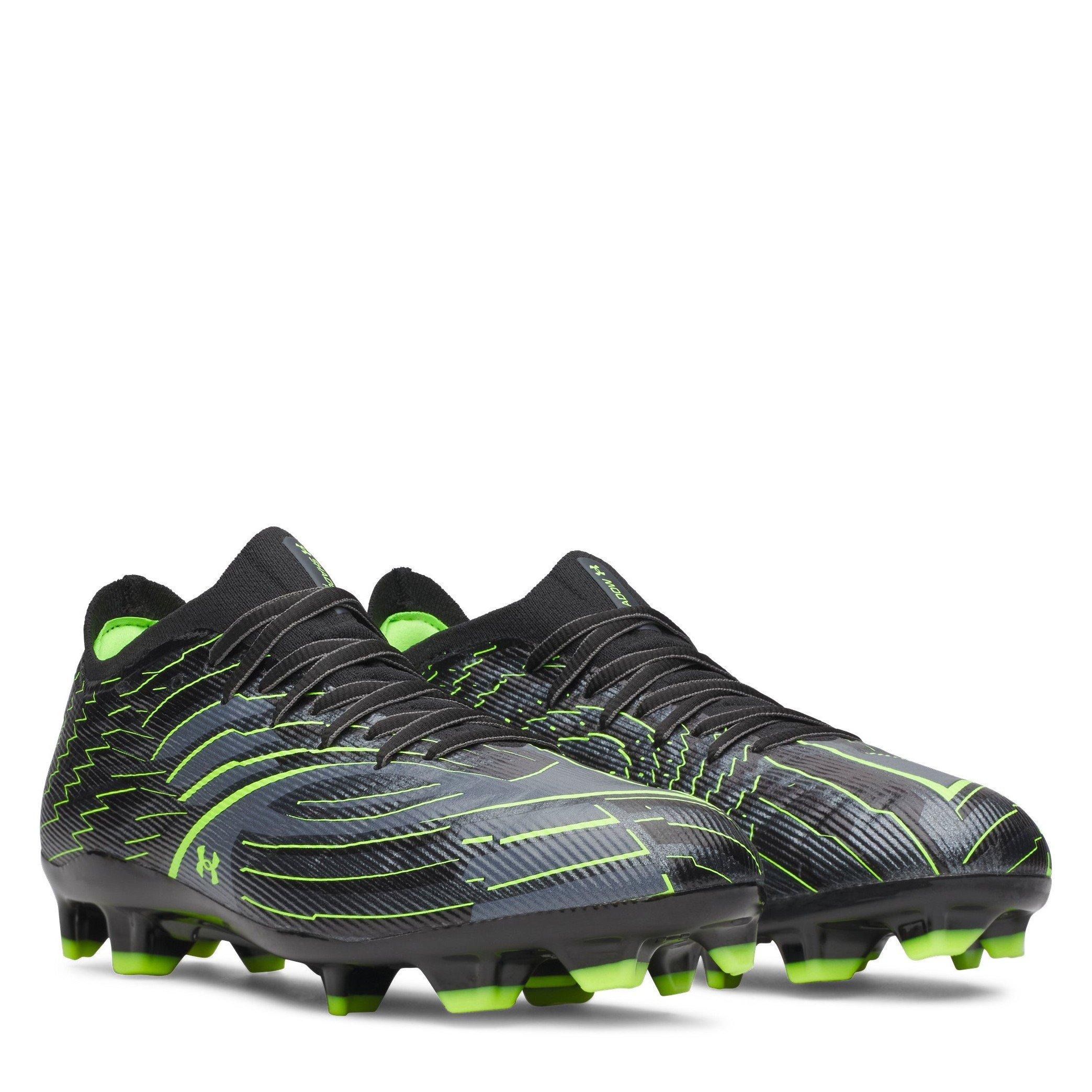 Black/Green - Under Armour - Men's Firm Ground Football Boots - 5