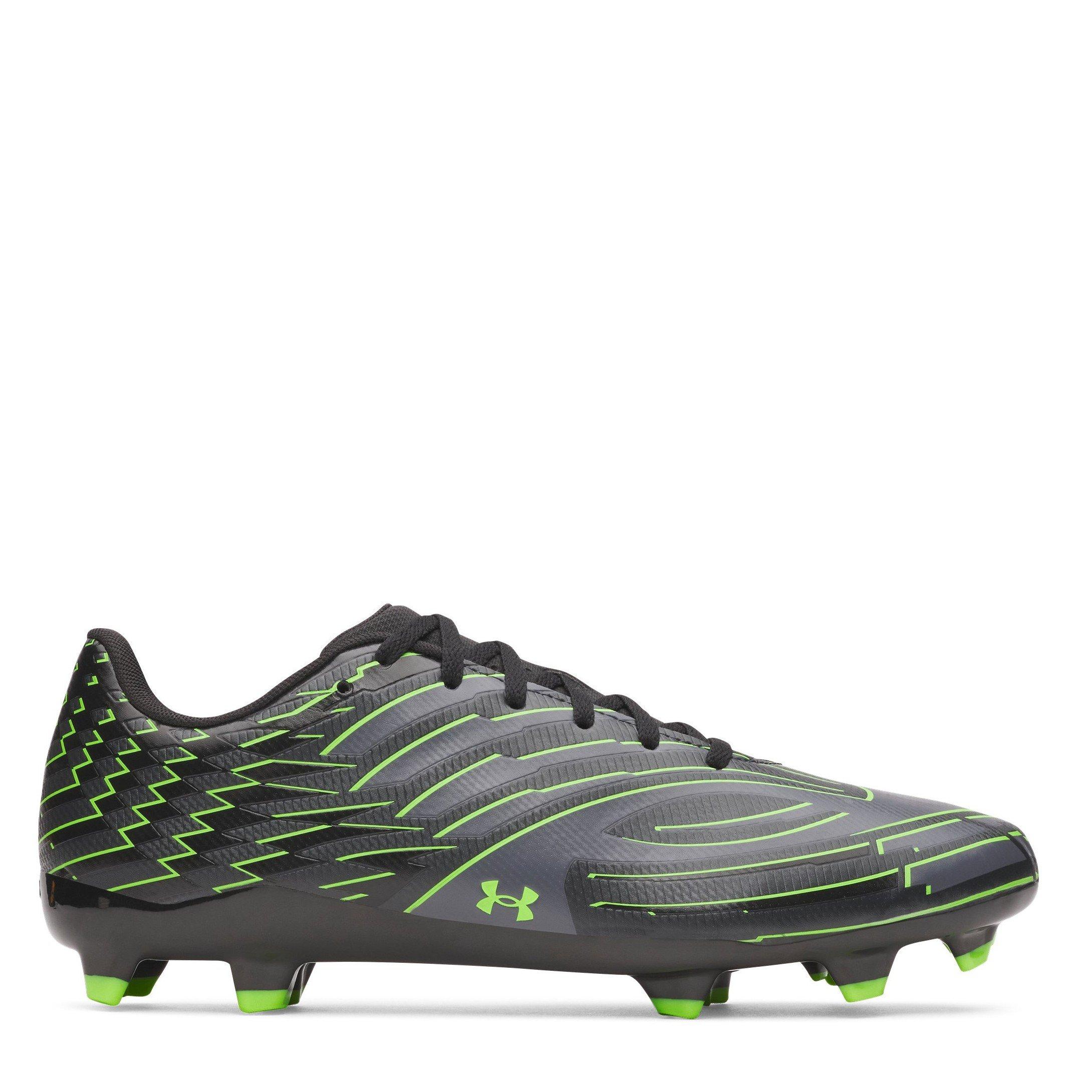 Black/Green - Under Armour - Mens Under Armour Shadow .3 Firm Ground Football Boots - 1
