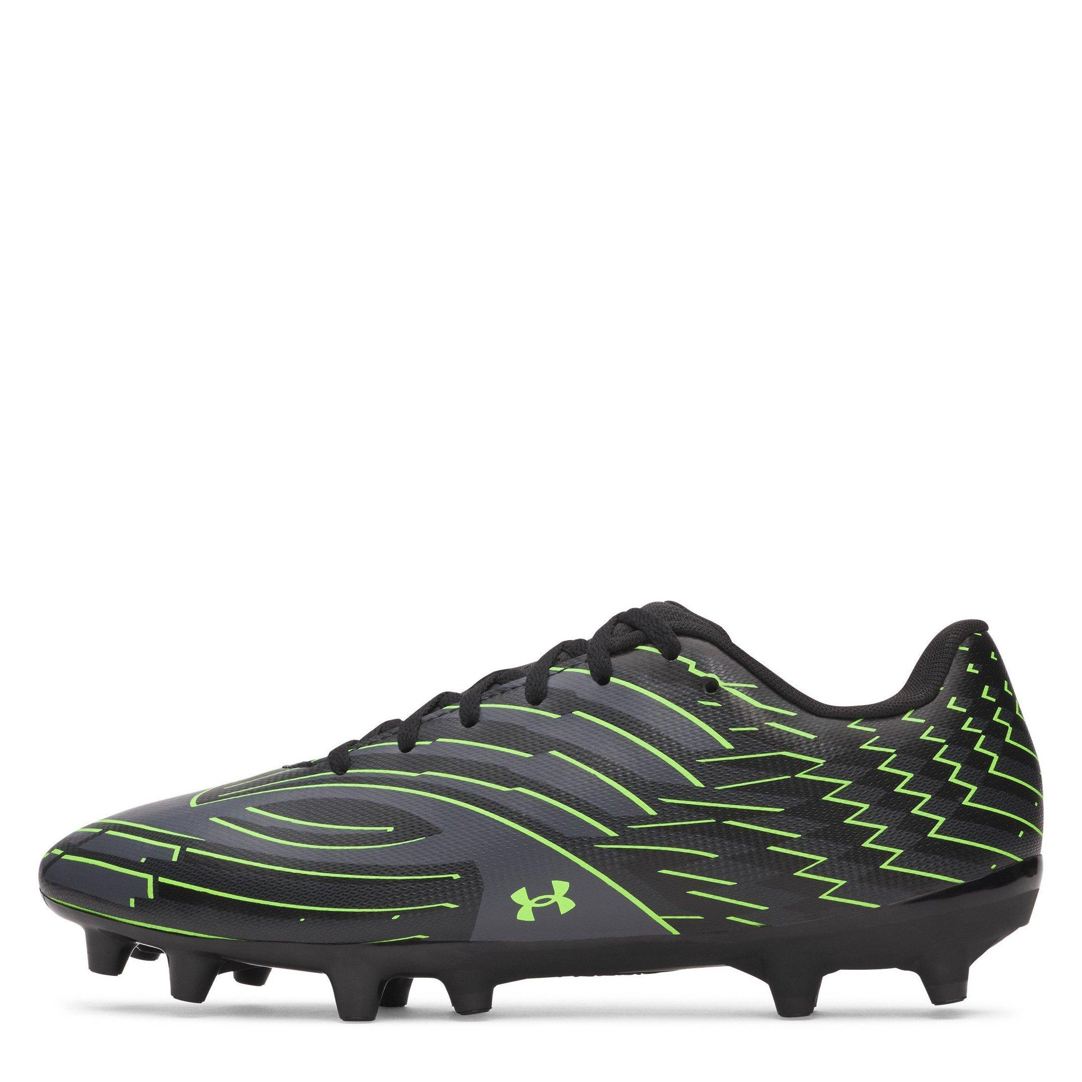Black/Green - Under Armour - Men's Firm Ground Football Boots - 6