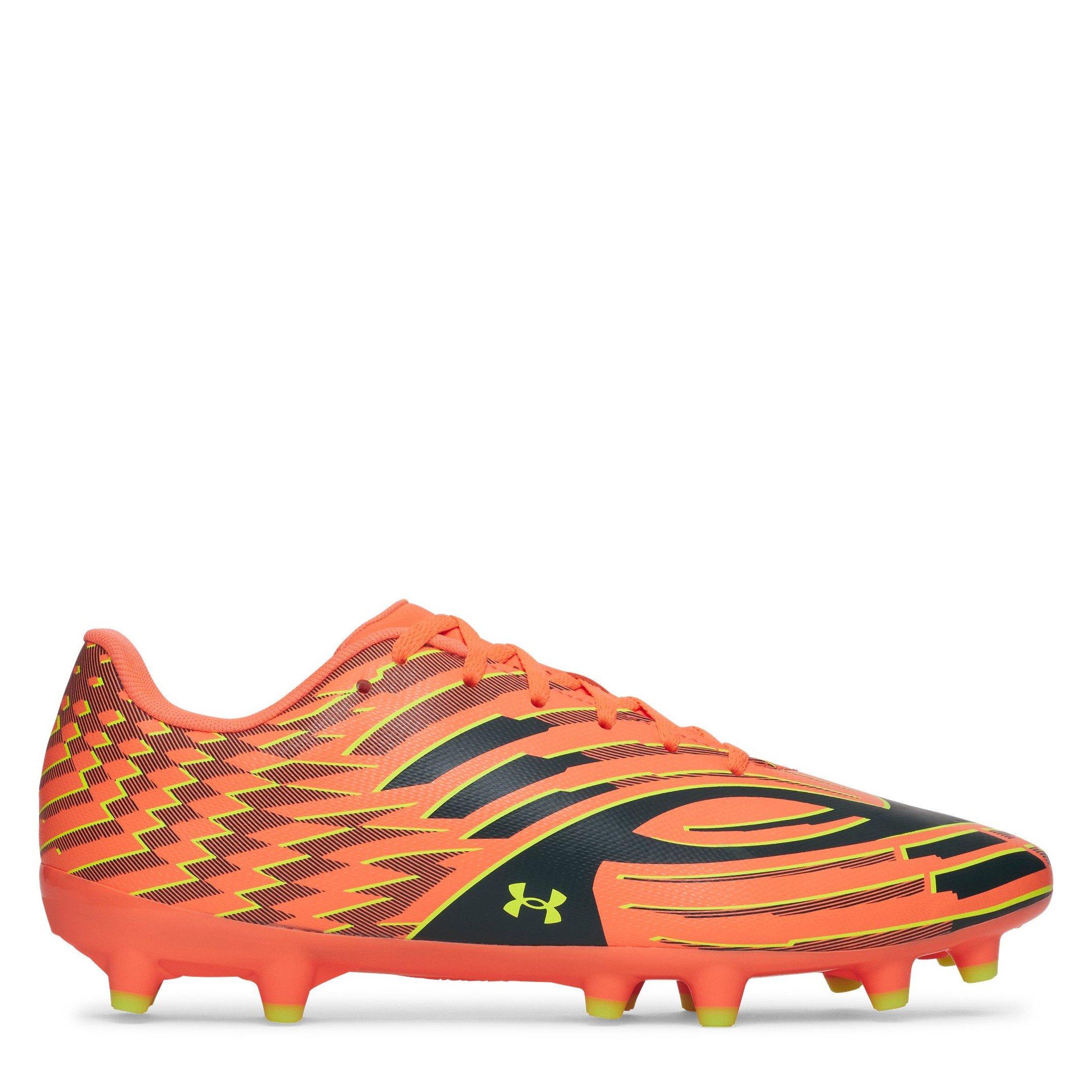 Under Armour Men's Shadow .4 Firm Ground Football Boots - Orange/Black - 9 (44)