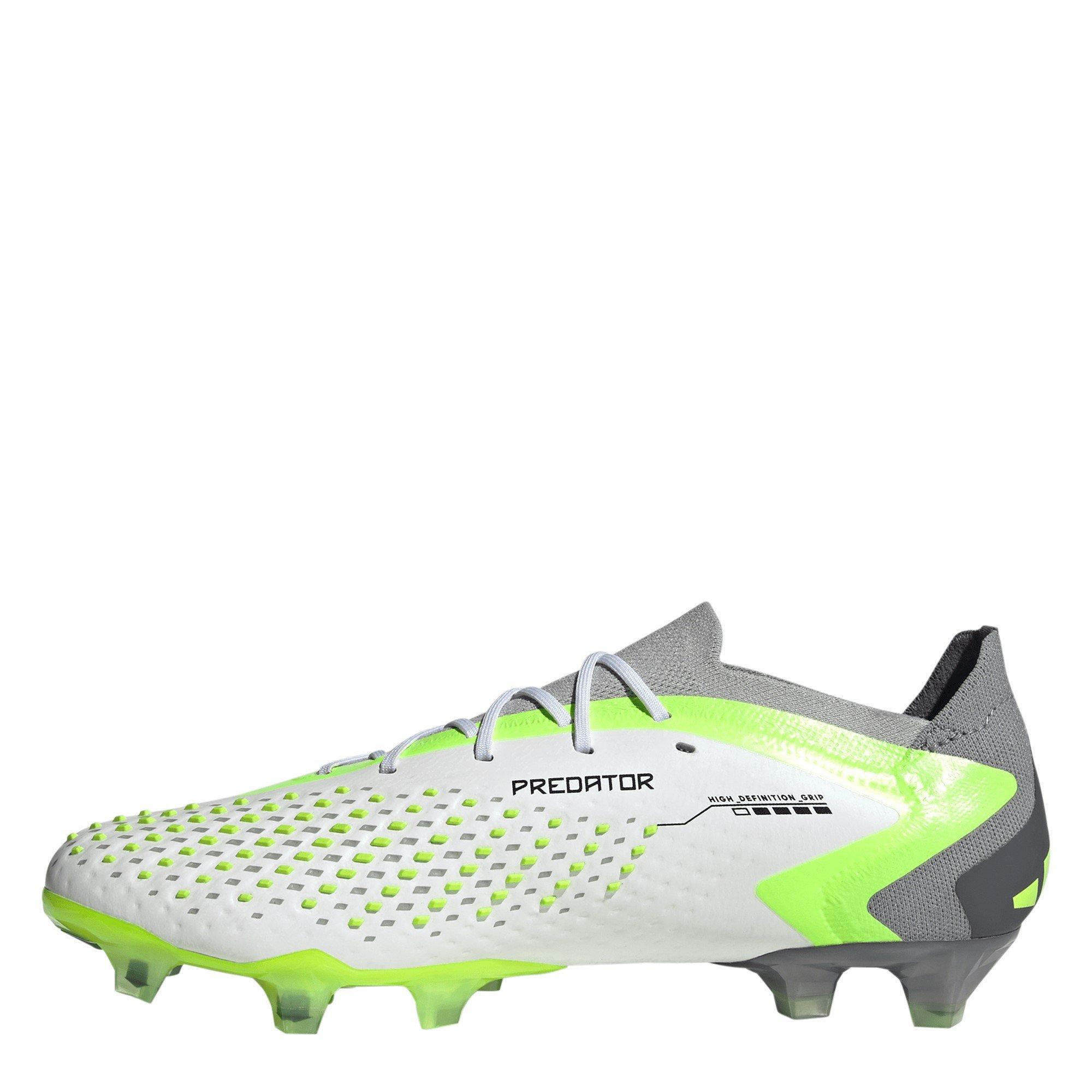 Wht/Blk/Lemon - adidas - Predator 1 Elite Low Firm Ground Football Boots - 2