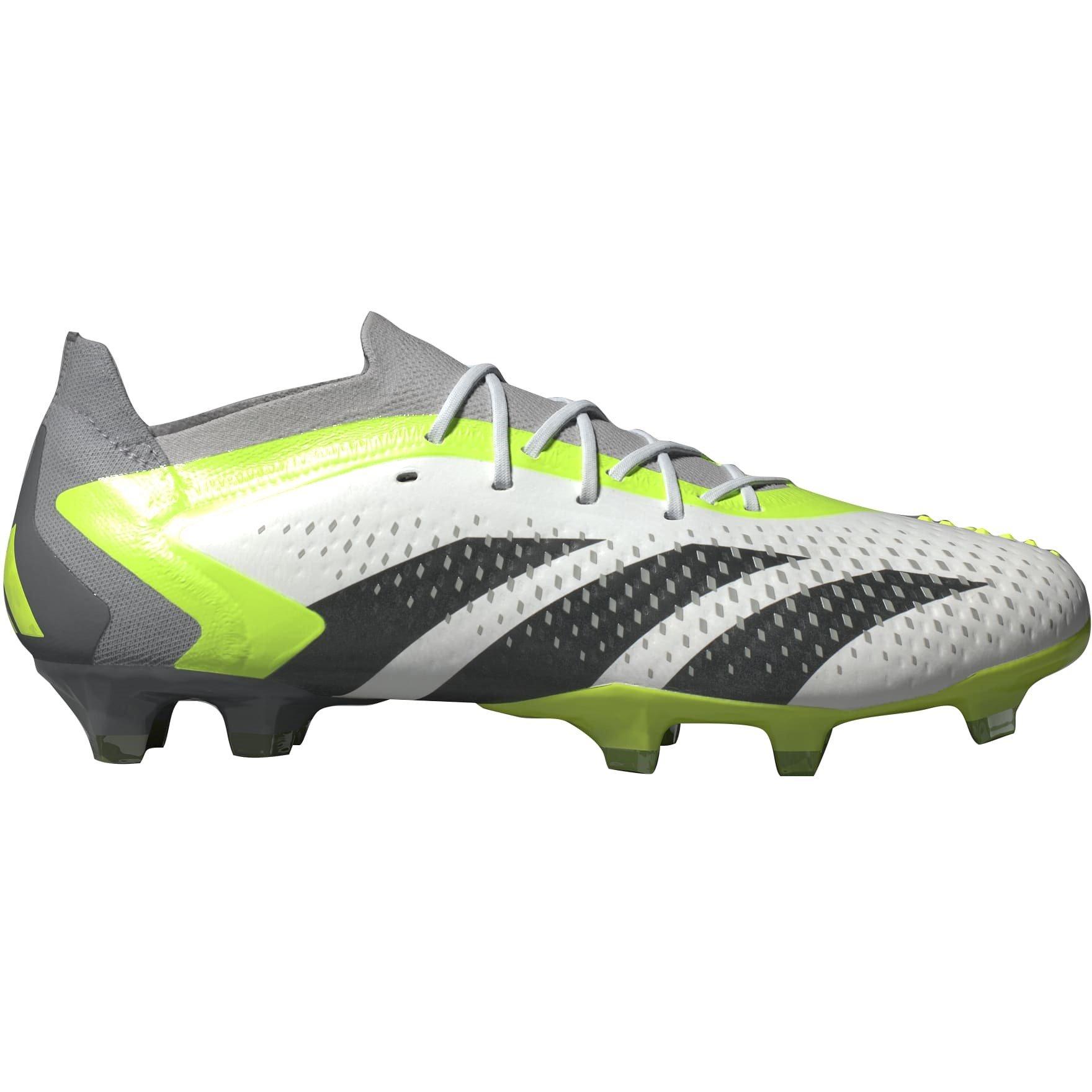Wht/Blk/Lemon - adidas - Predator 1 Elite Low Firm Ground Football Boots - 14
