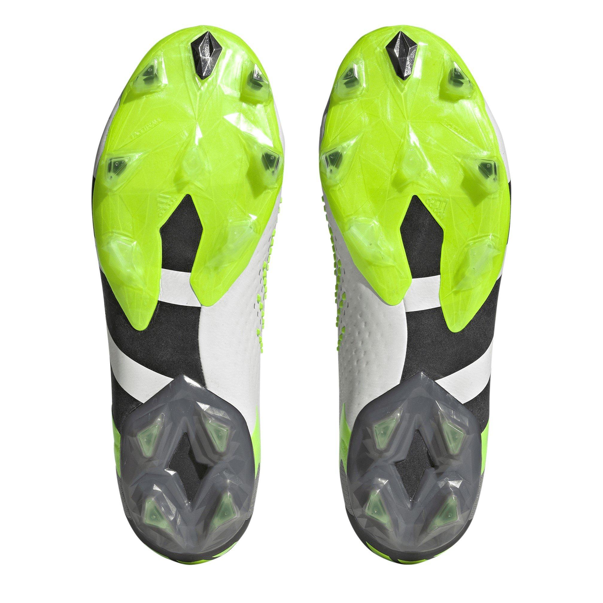 Wht/Blk/Lemon - adidas - Predator 1 Elite Low Firm Ground Football Boots - 6