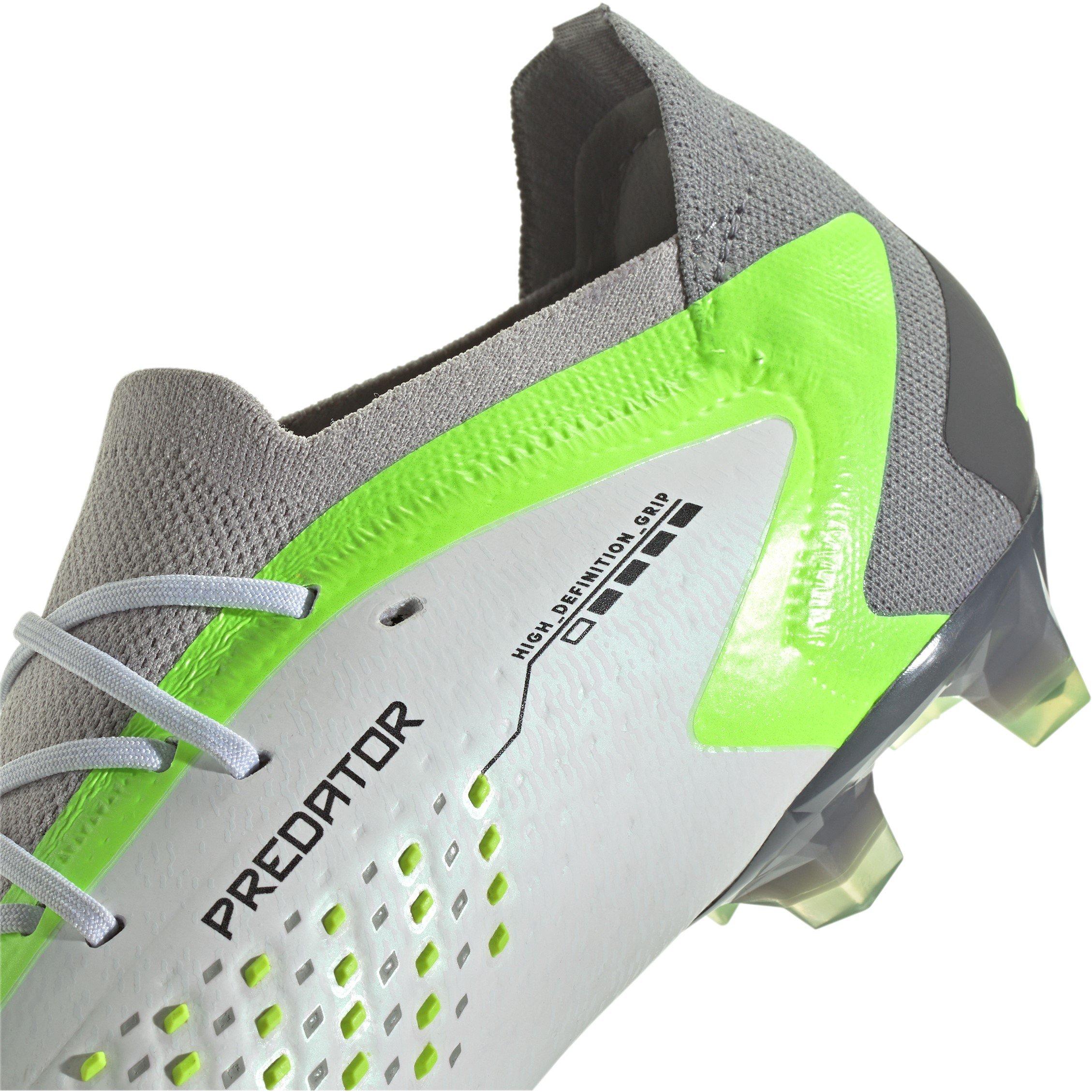 Wht/Blk/Lemon - adidas - Predator 1 Elite Low Firm Ground Football Boots - 8