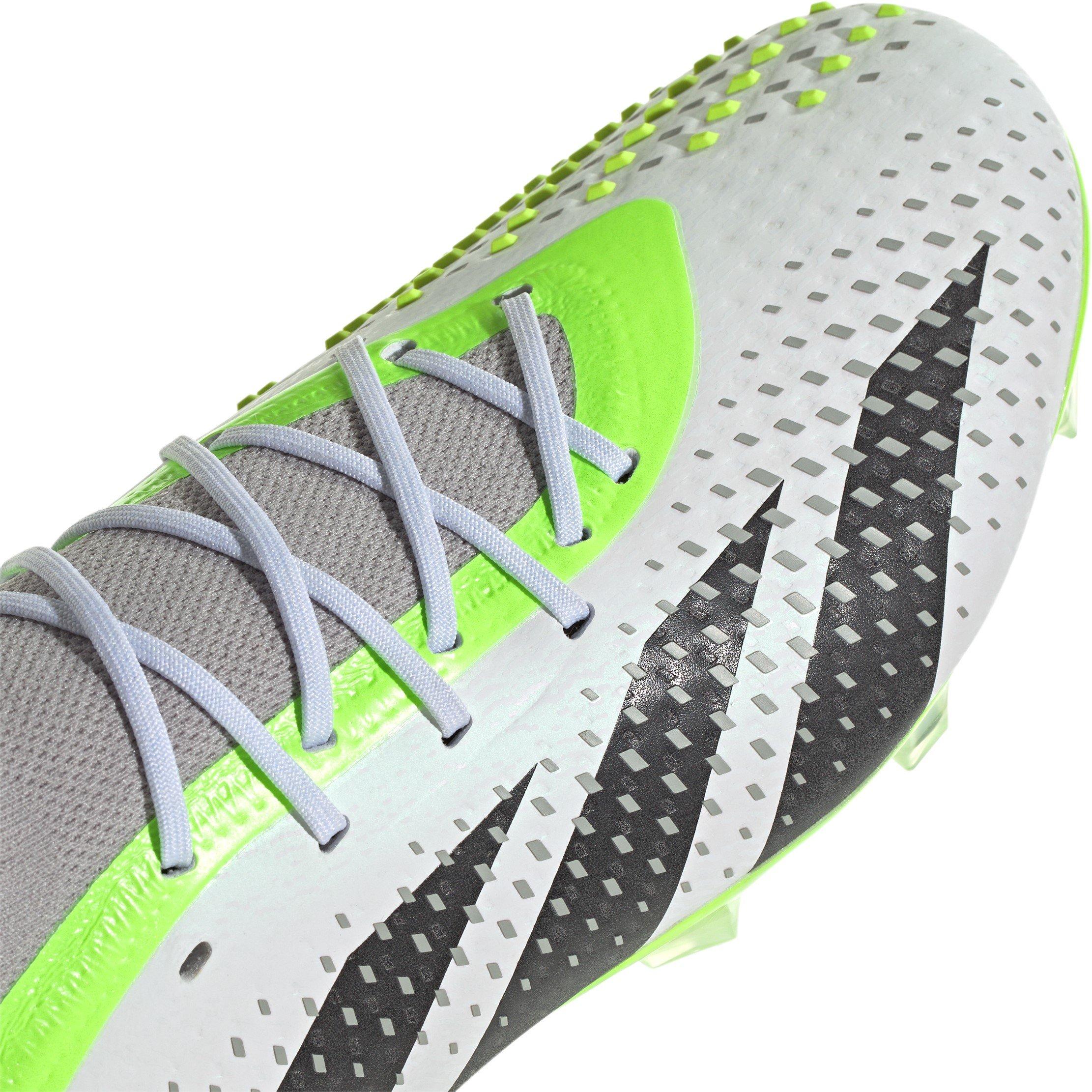 Wht/Blk/Lemon - adidas - Predator 1 Elite Low Firm Ground Football Boots - 9