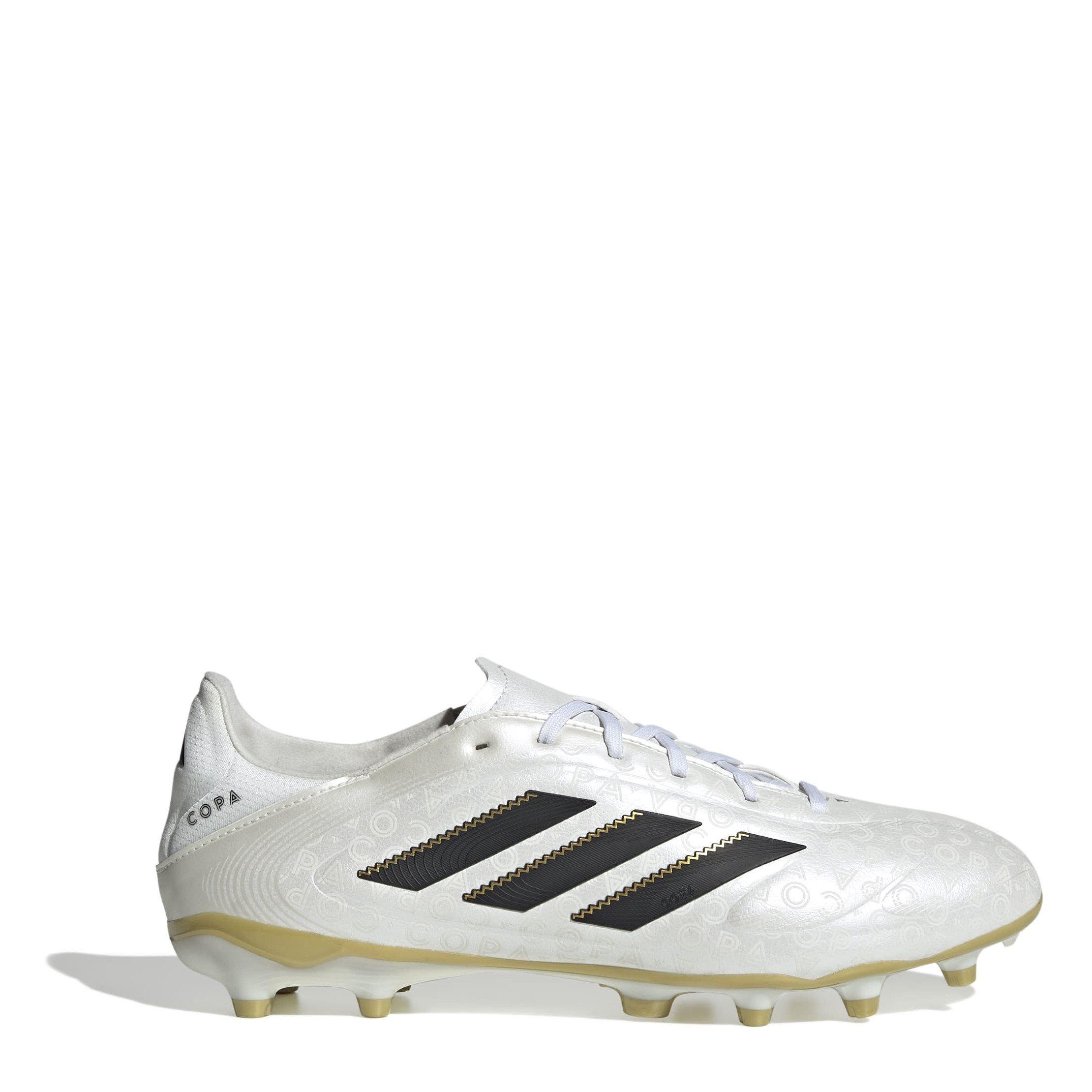 Adidas Men's Copa Pure 3 League Firm Ground Football Boots - White/Blk/Gold - 9 (43.3)