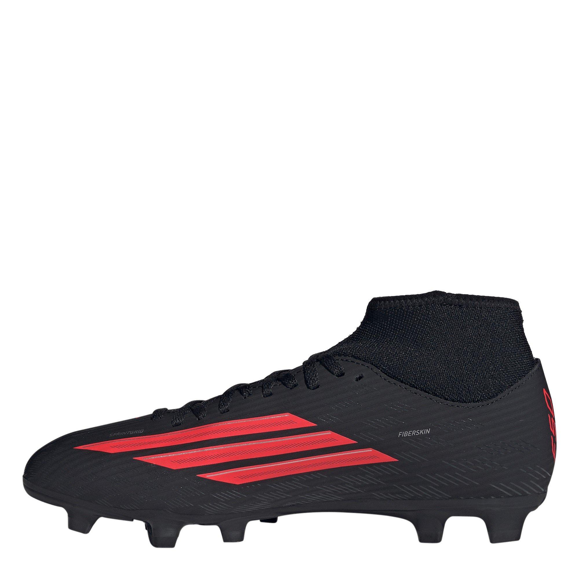 Nero/Rosso - adidas - Mens addias F50 Club Mid Cut Firm Ground Football Boots - 2