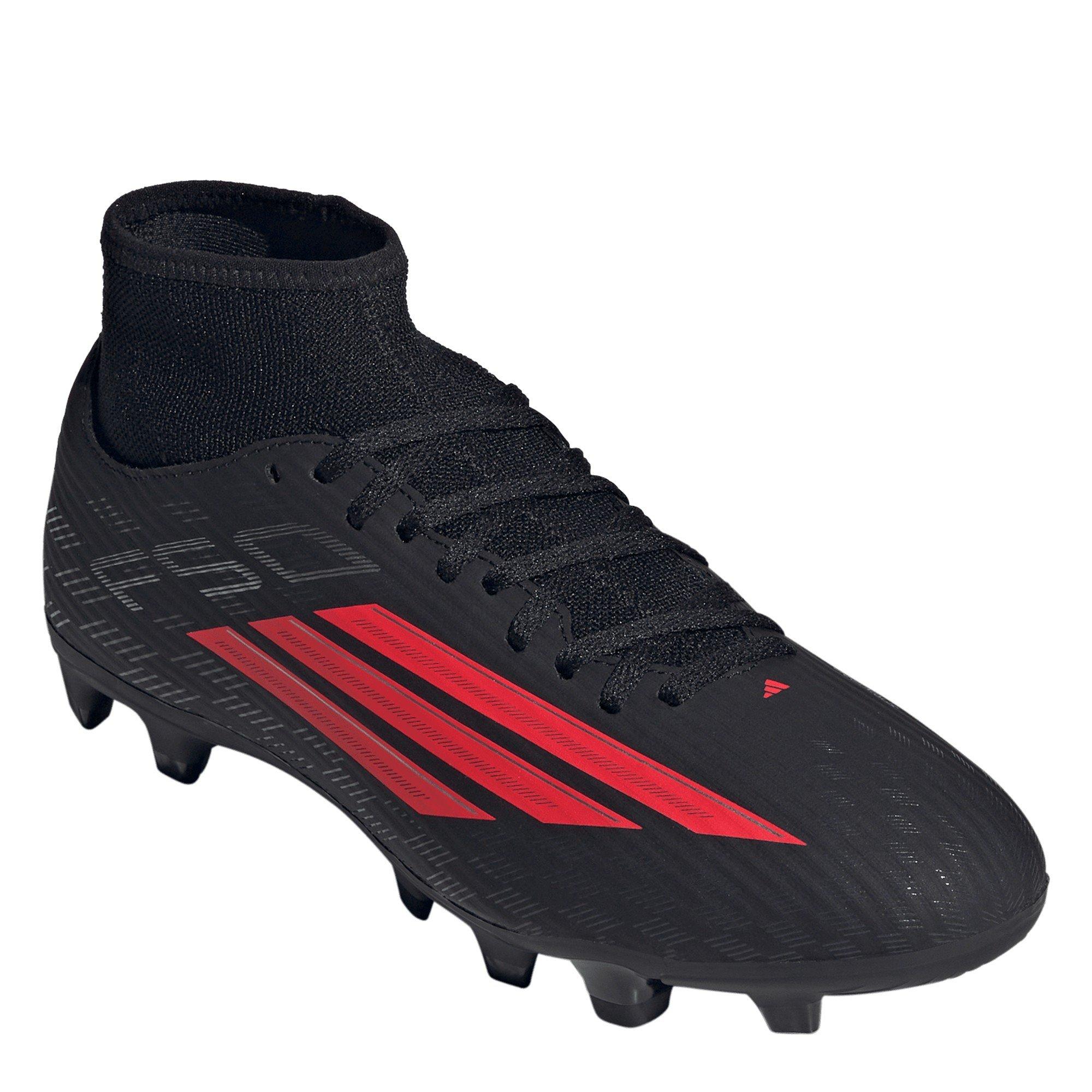 Nero/Rosso - adidas - Mens addias F50 Club Mid Cut Firm Ground Football Boots - 3
