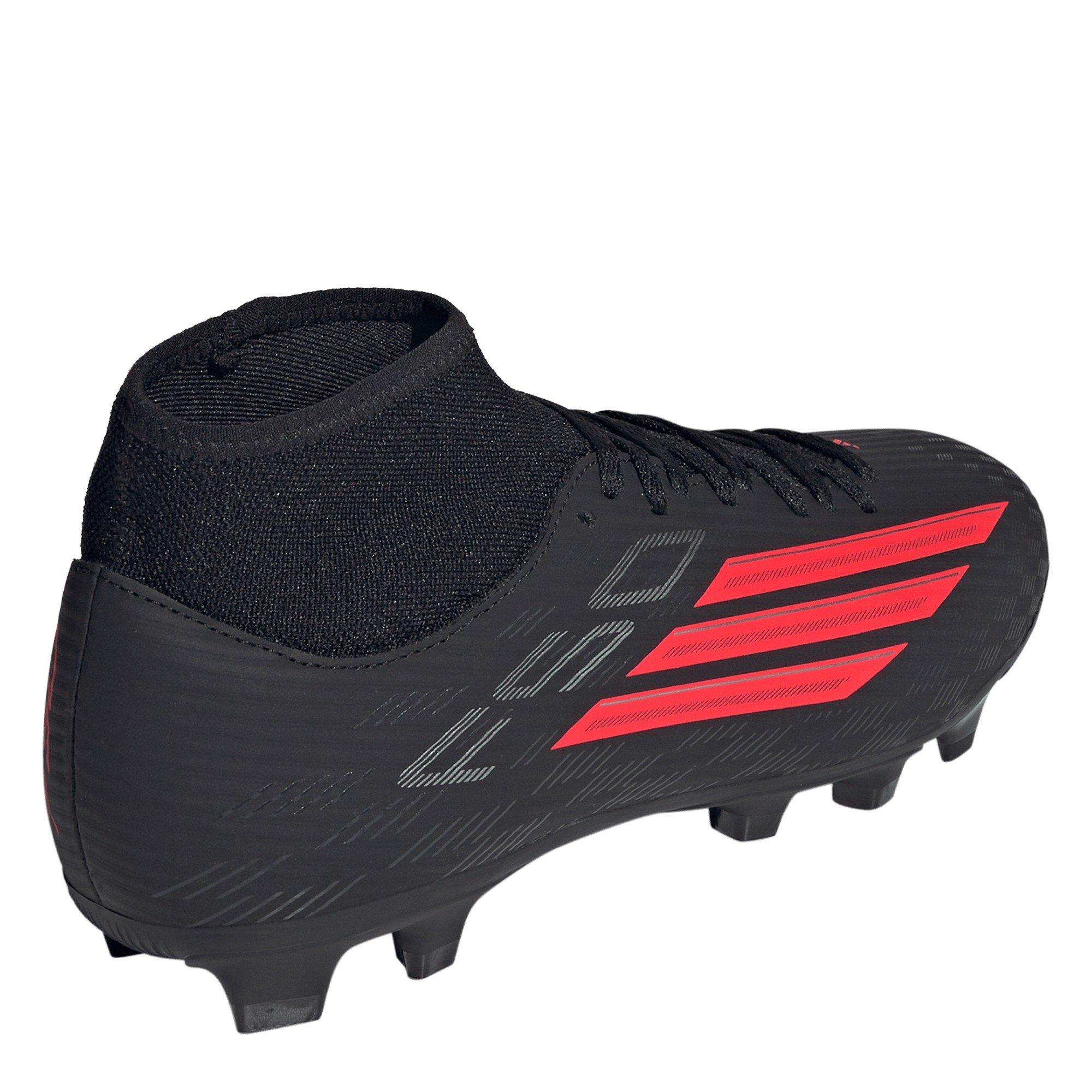 Nero/Rosso - adidas - Mens addias F50 Club Mid Cut Firm Ground Football Boots - 4